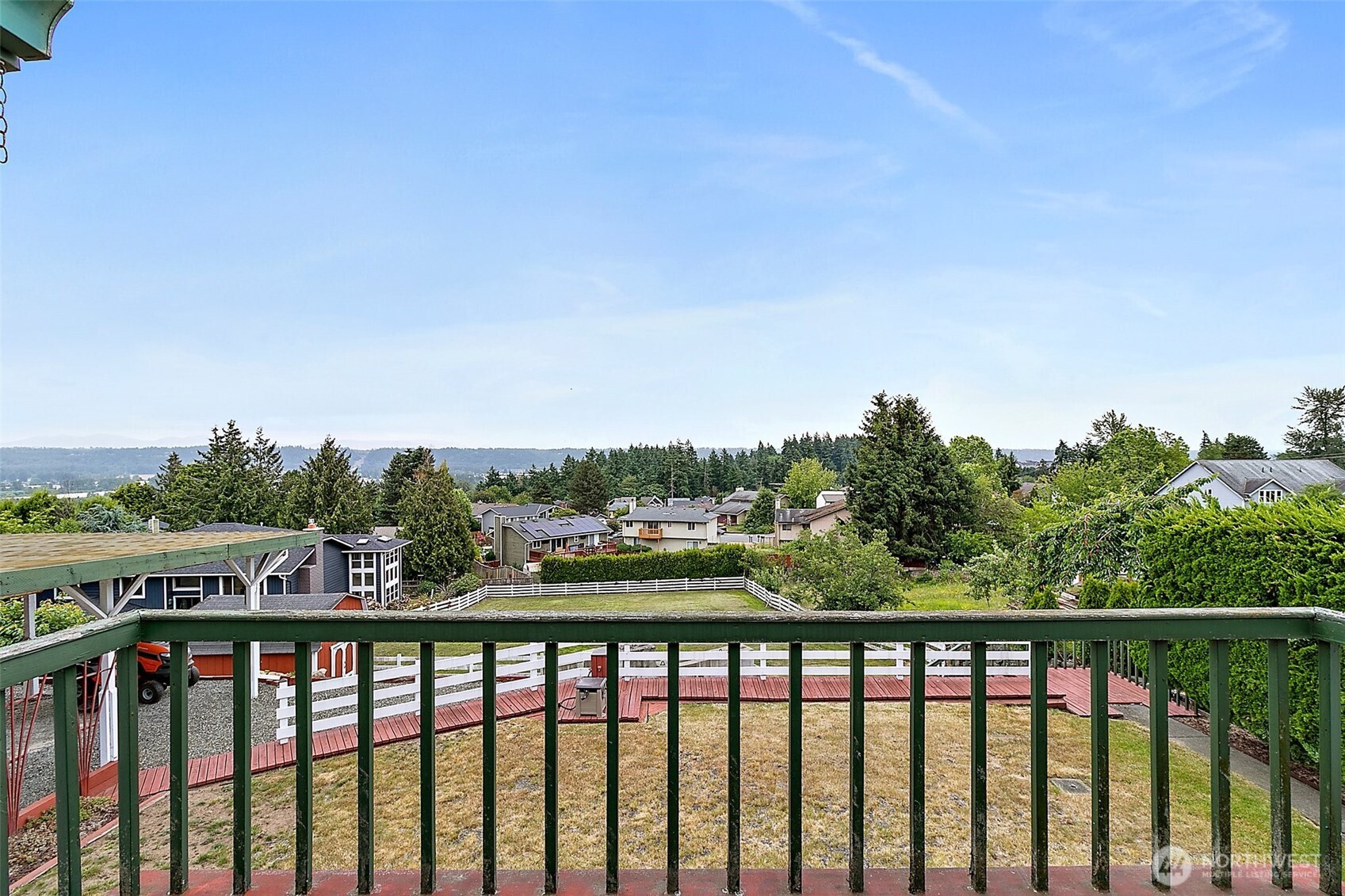 Center view off deck.