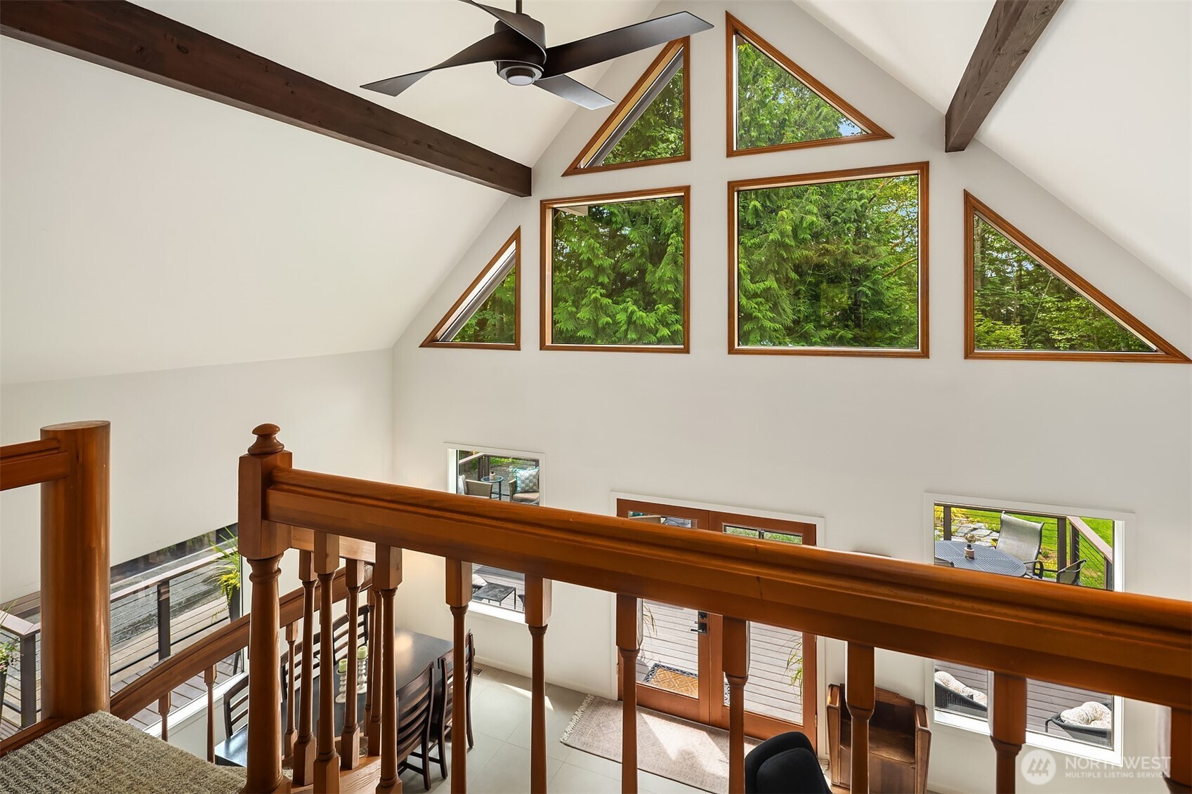 View from the upper level landing off the bonus room.