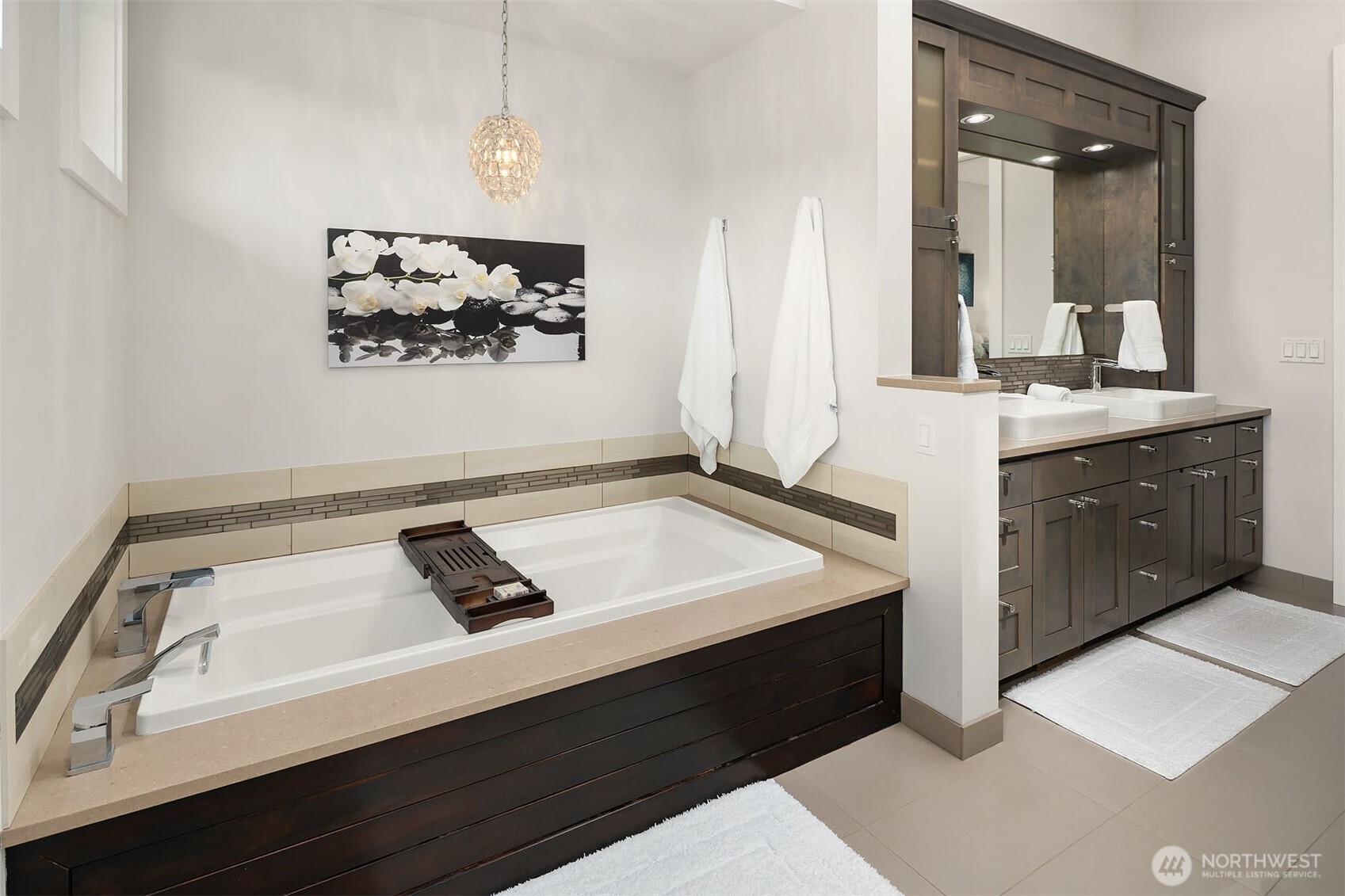 Spa-like primary bathroom