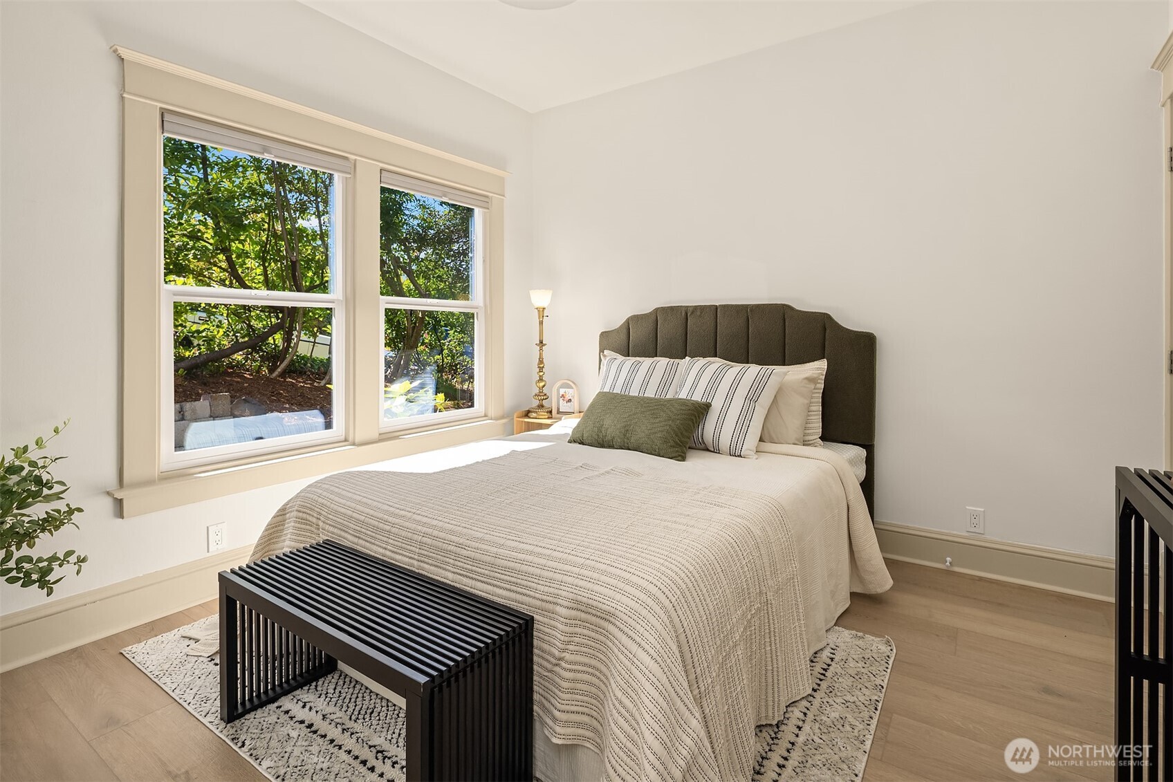 Main floor bedroom with walk in closet