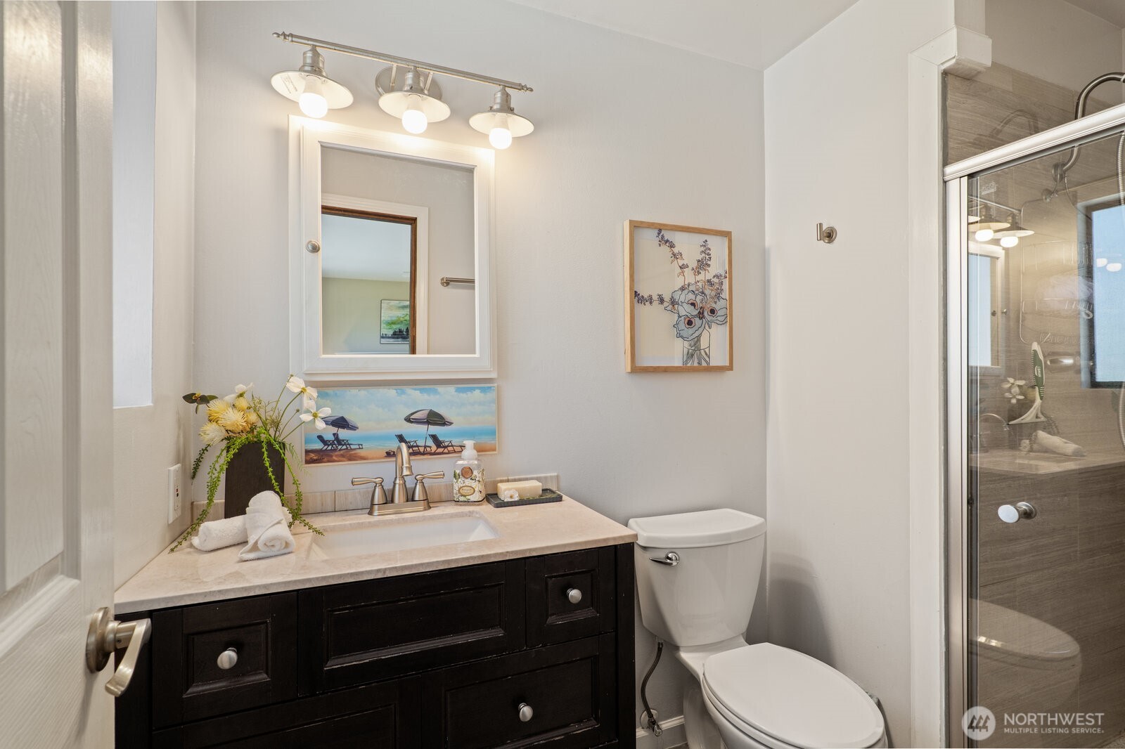 Updated 3/4 bath.