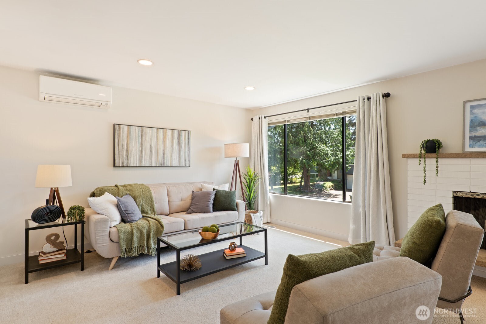 Lots of natural light in the living room.
