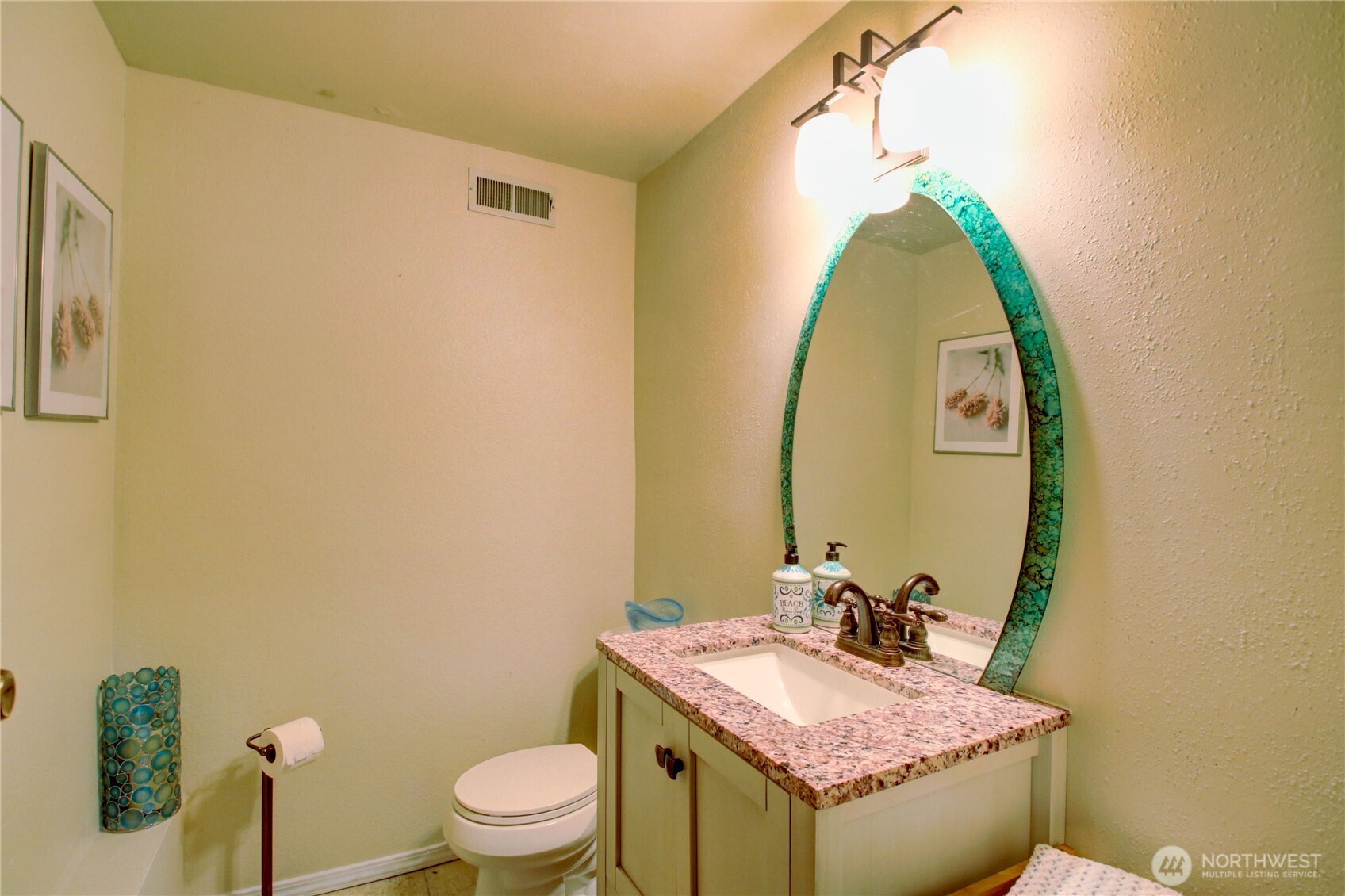 1/2 bath off family room