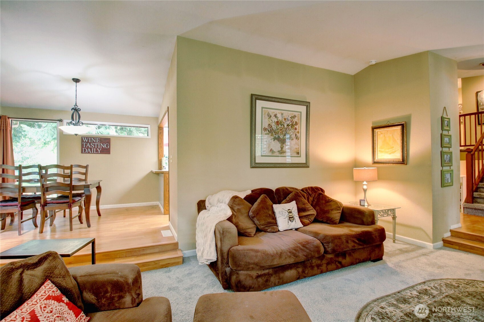 Living room to dining room