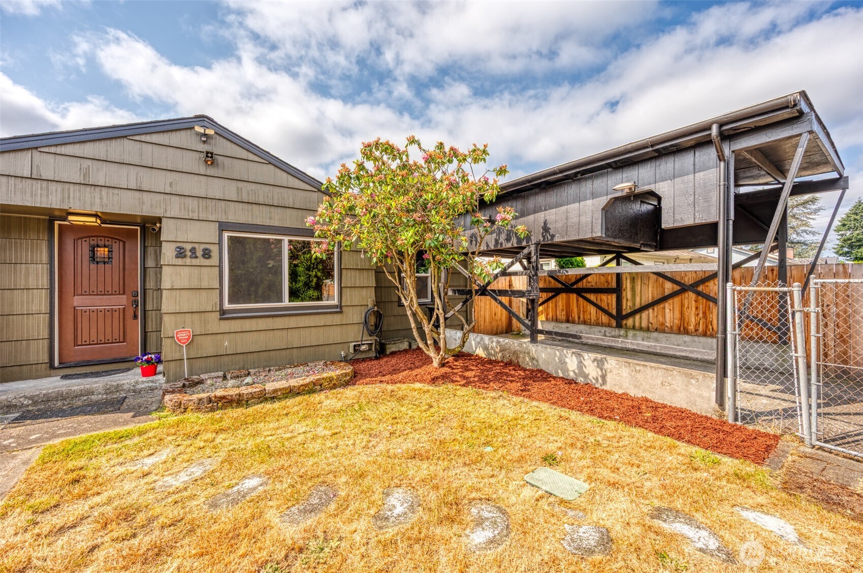 Easy access to RV/Carport area from within gate.