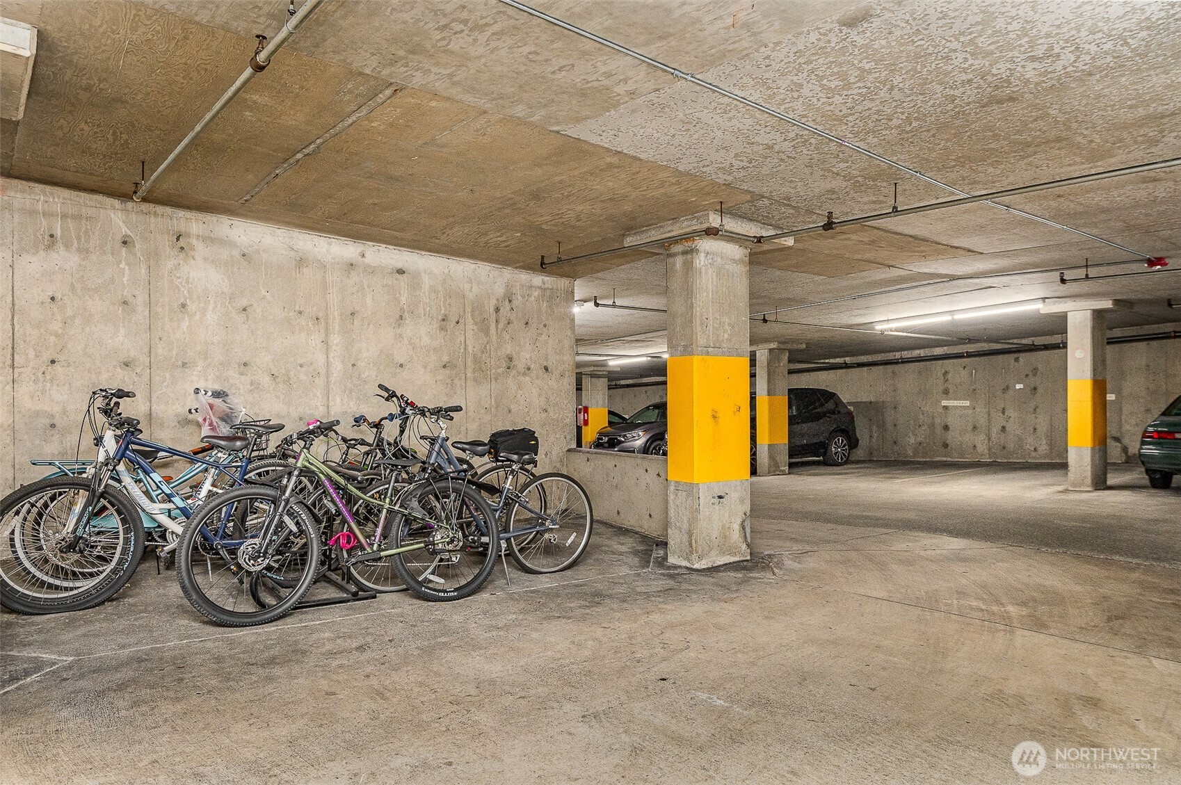 The secure garage also features a community bike rack area, making it easy to store and access your bicycle for quick rides around town.