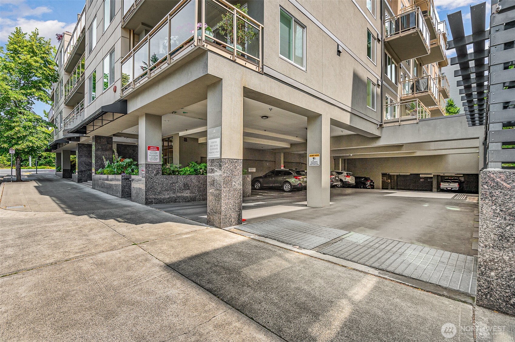 Your secure and private entrance offers direct access to covered parking and the main lobby — convenience and ease at its finest
