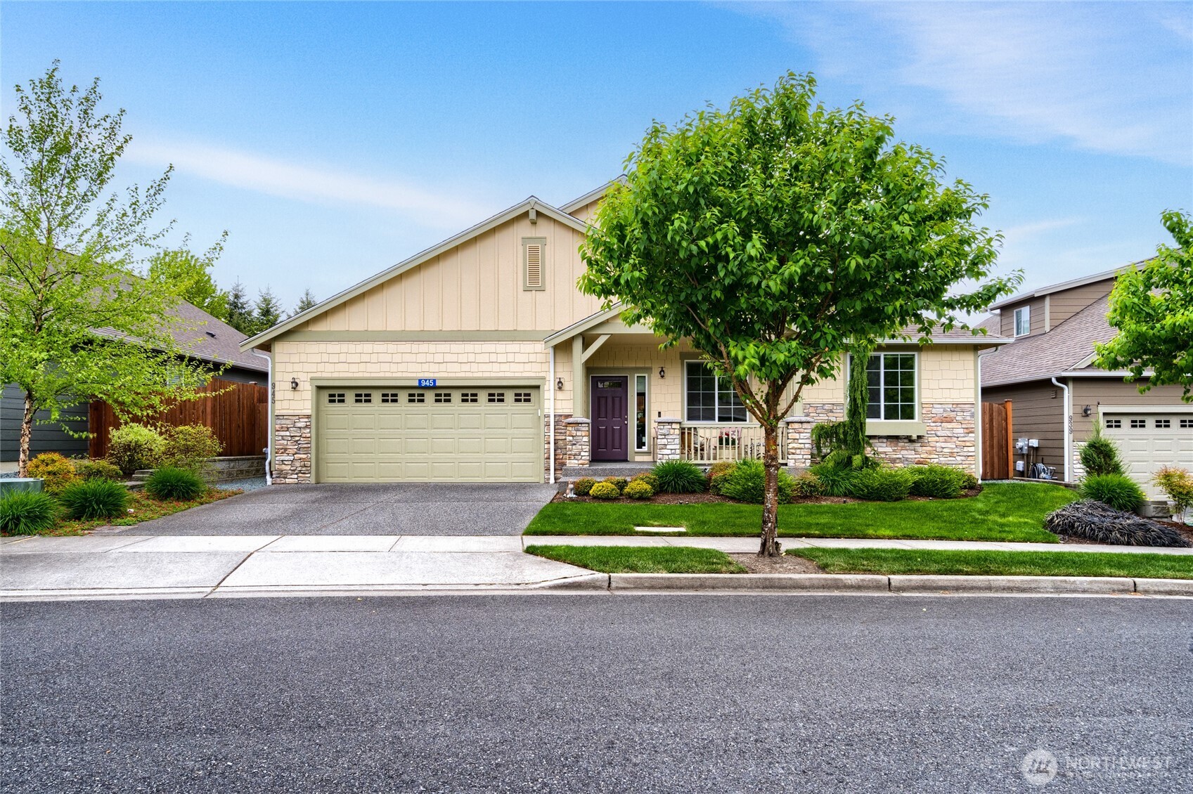 Easy level driveway.