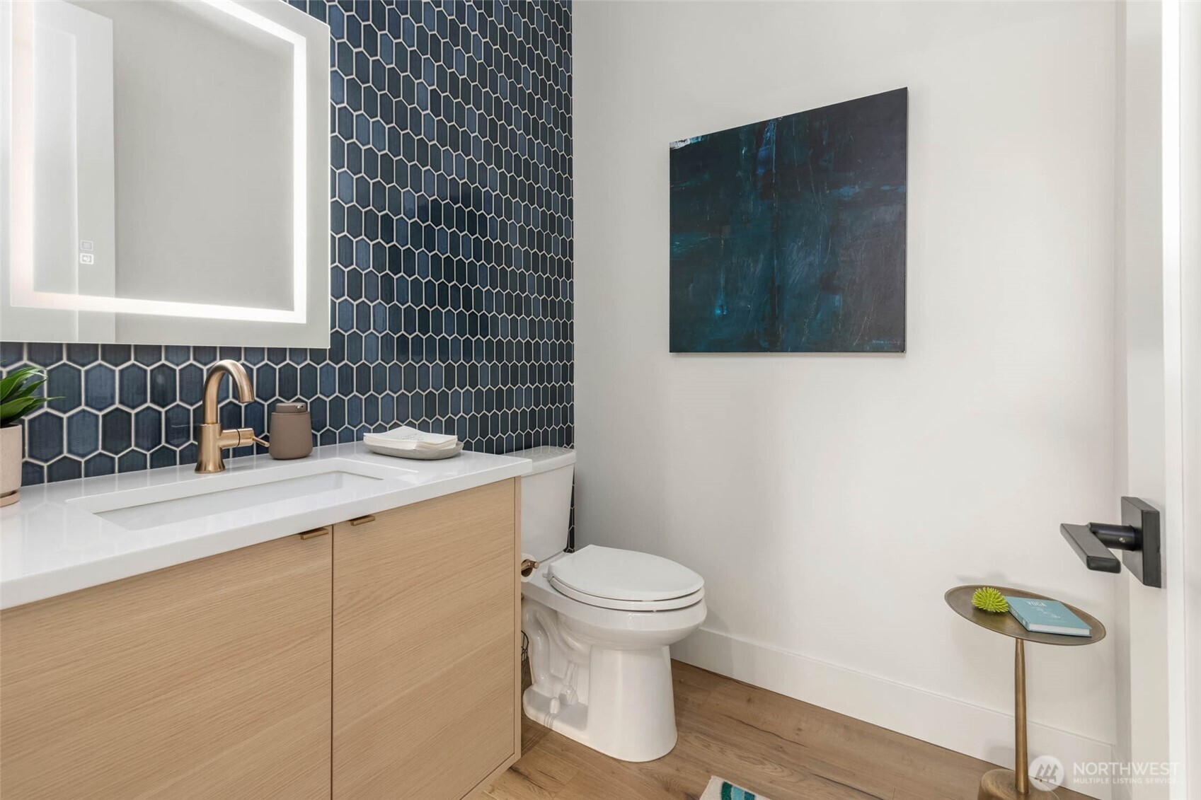 Half bath on main level.