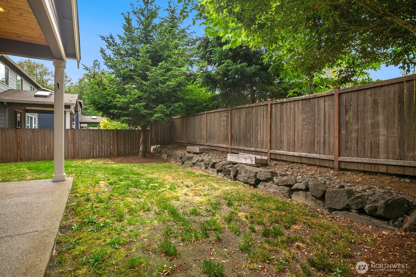 Private yard with patio