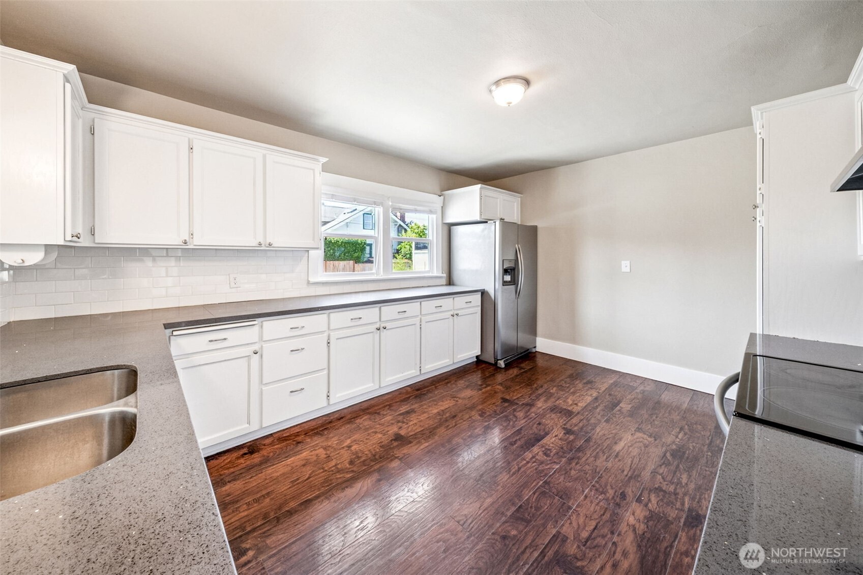 Kitchen with room for a small table.