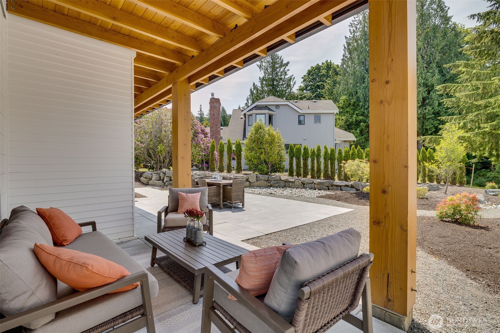 Covered area plus open patio