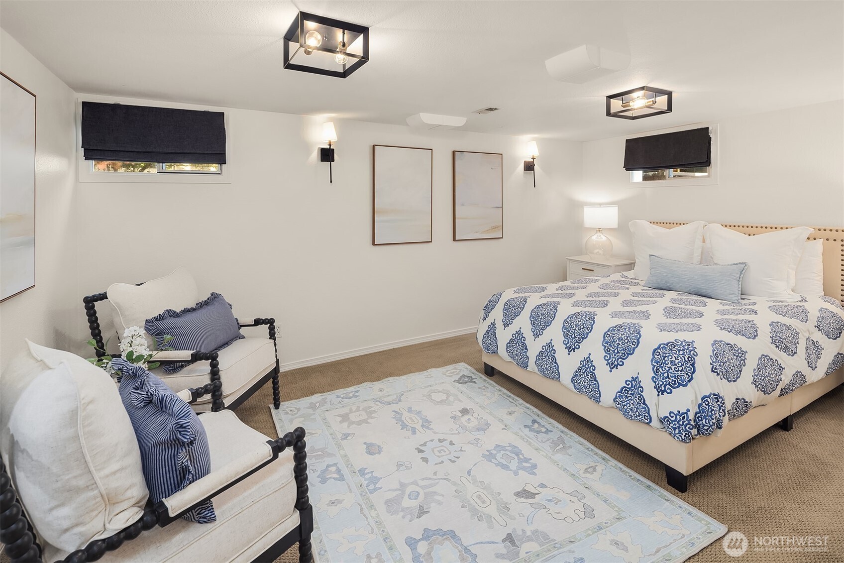 This space could be used as a recreation room or a guest suite