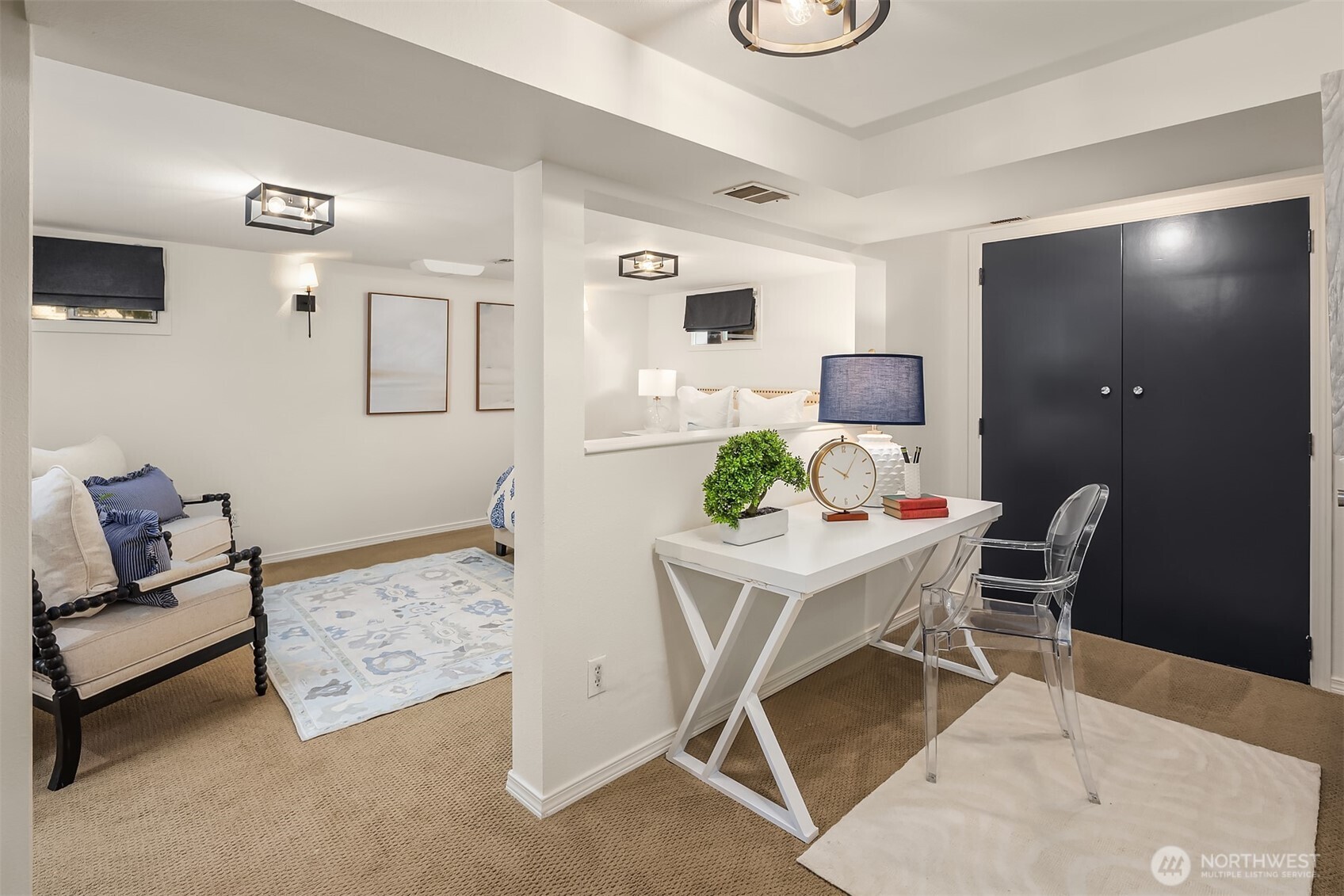 This is a shot of the office nook next to the primary bedroom