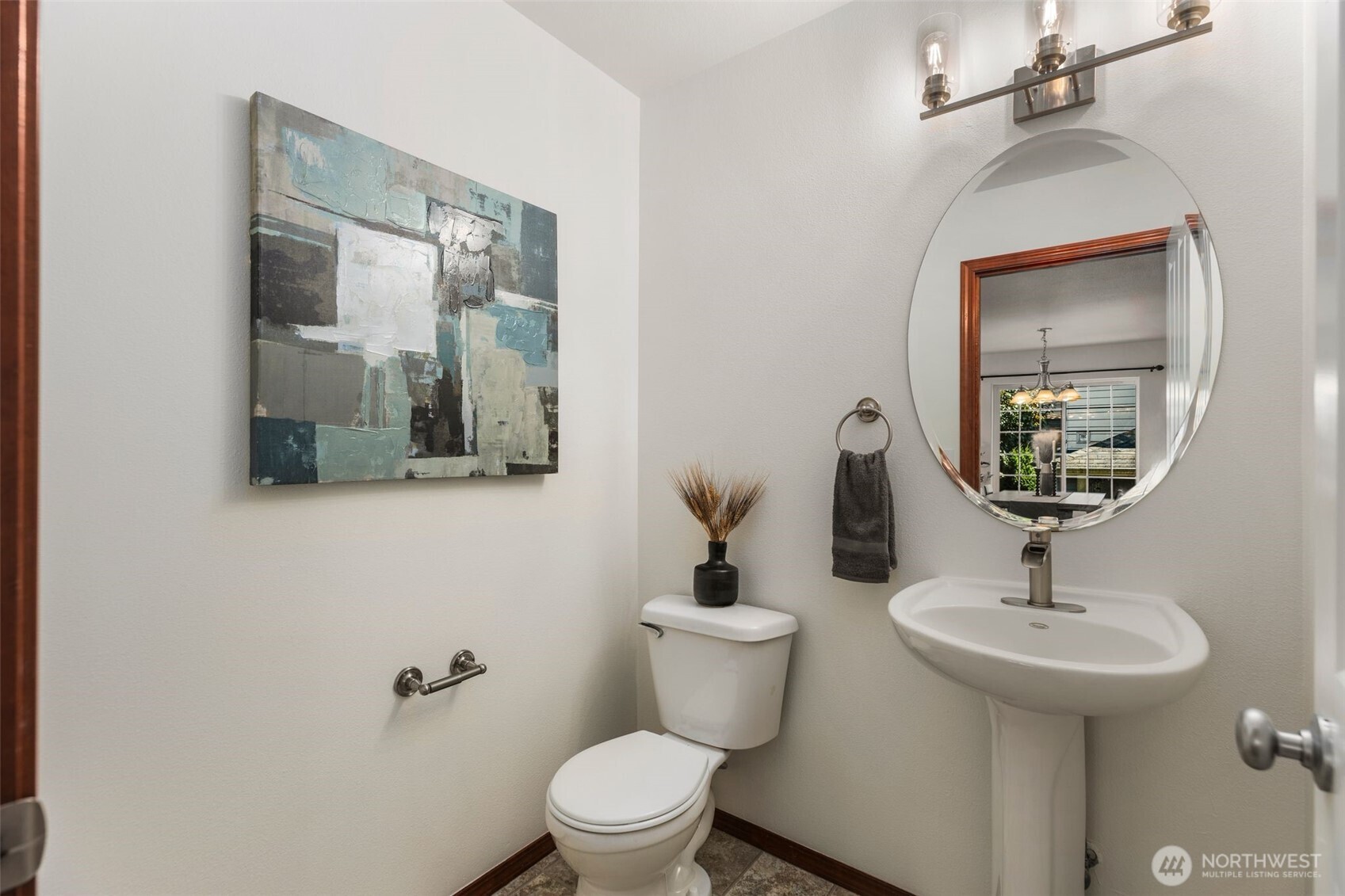 Powder room on main floor.