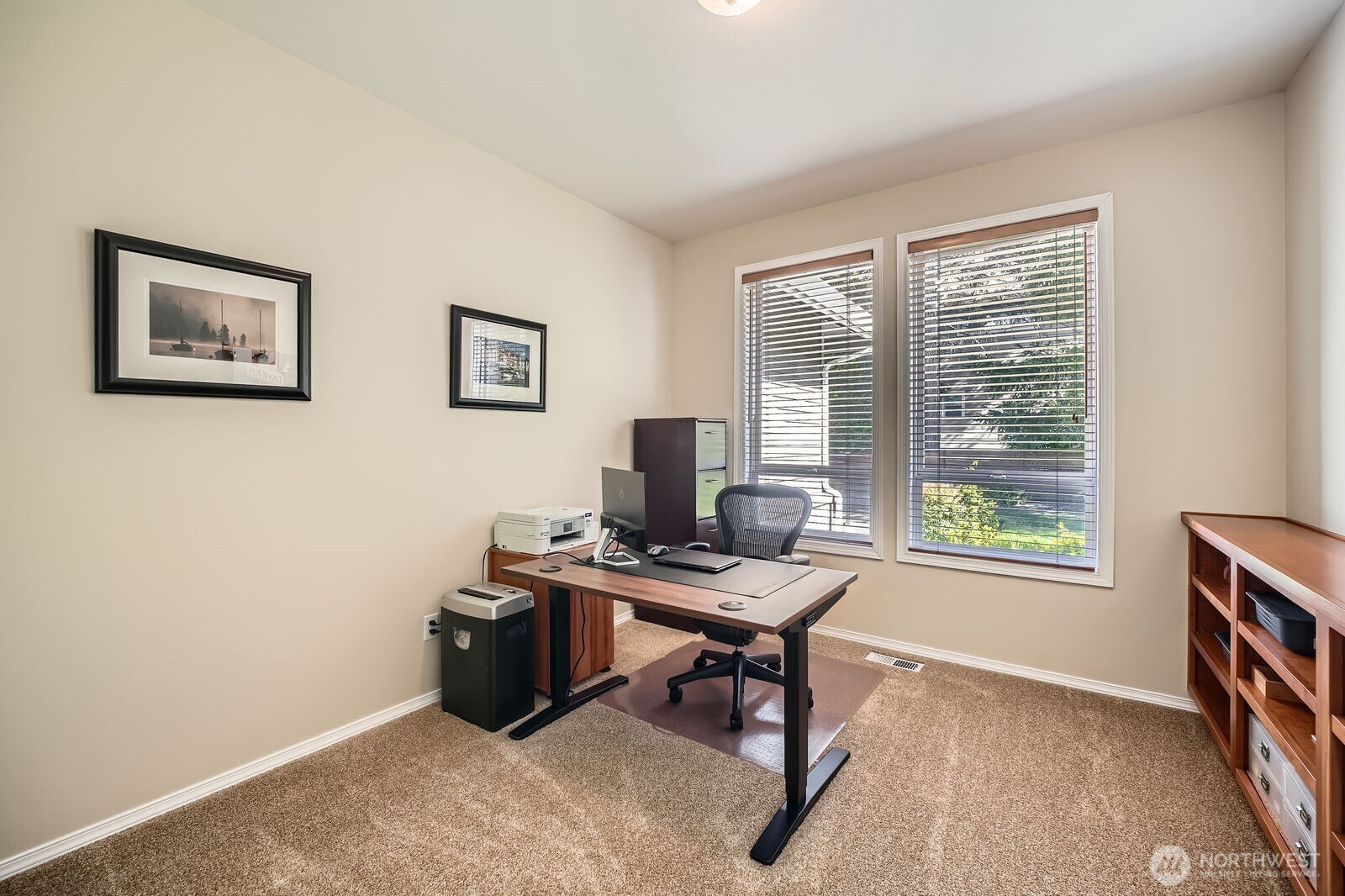 Great office den with French doors or possible 4th bedroom.
