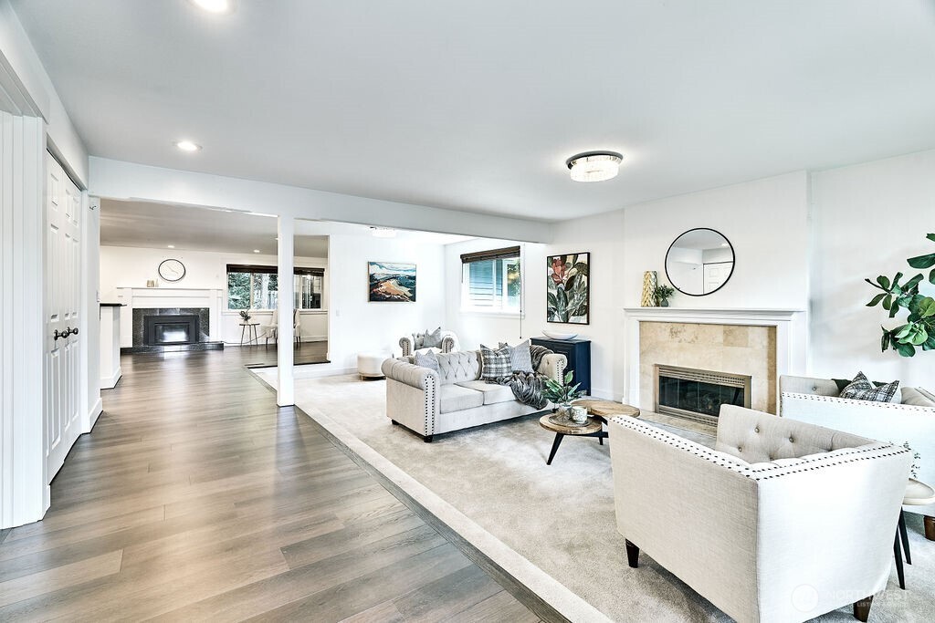 Entrance with formal living room to the right