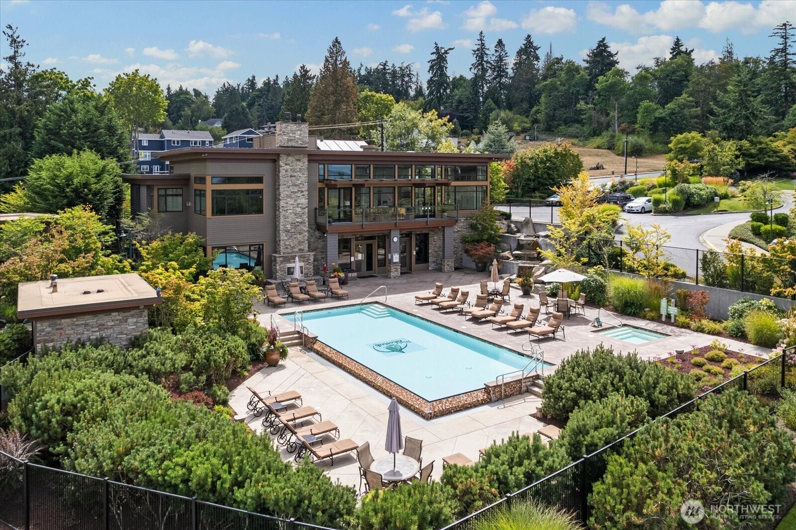 Beautiful main clubhouse, the 'Charter Club' features over-size infinity pool and spa . . .