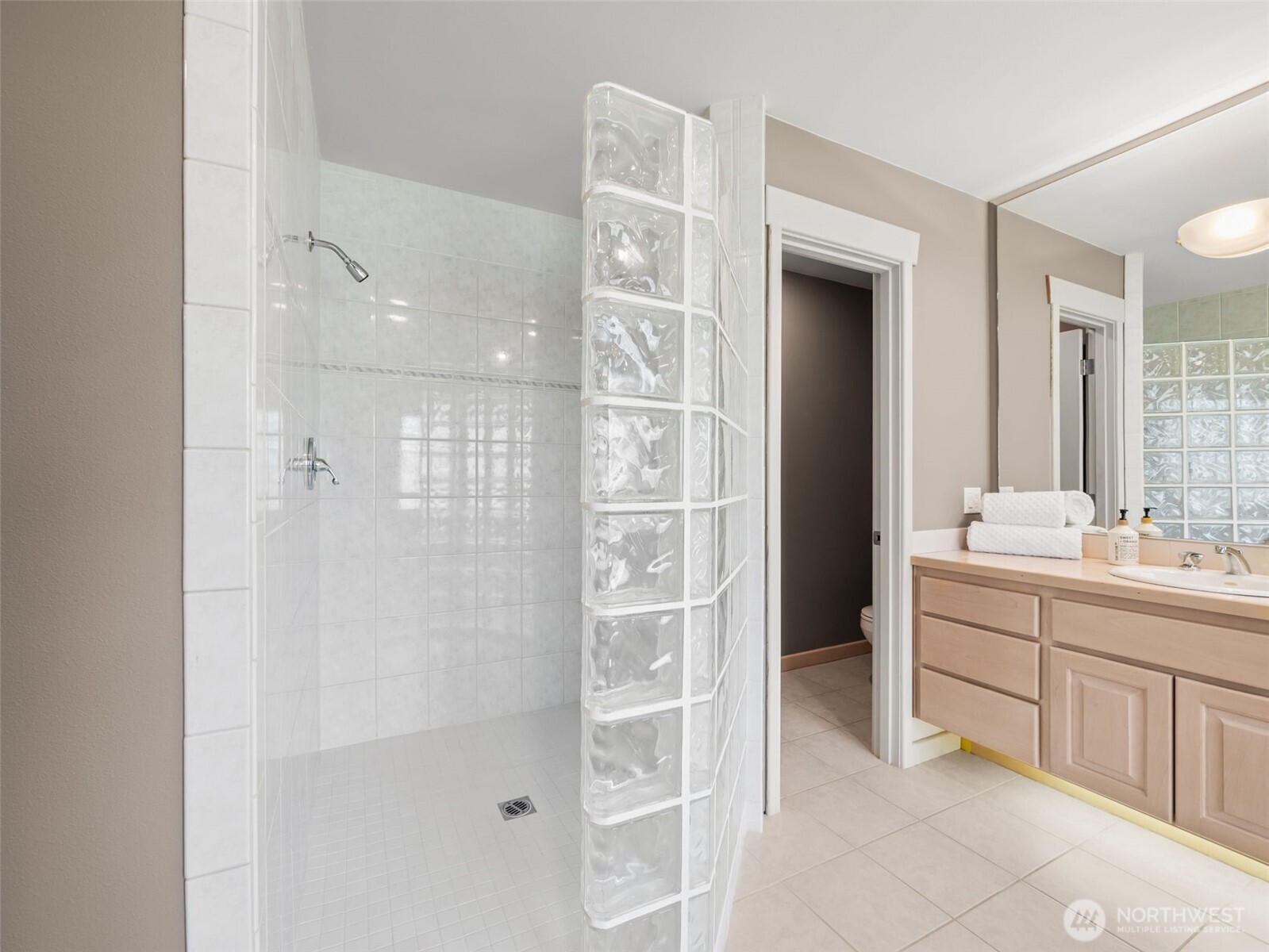Large walk in shower