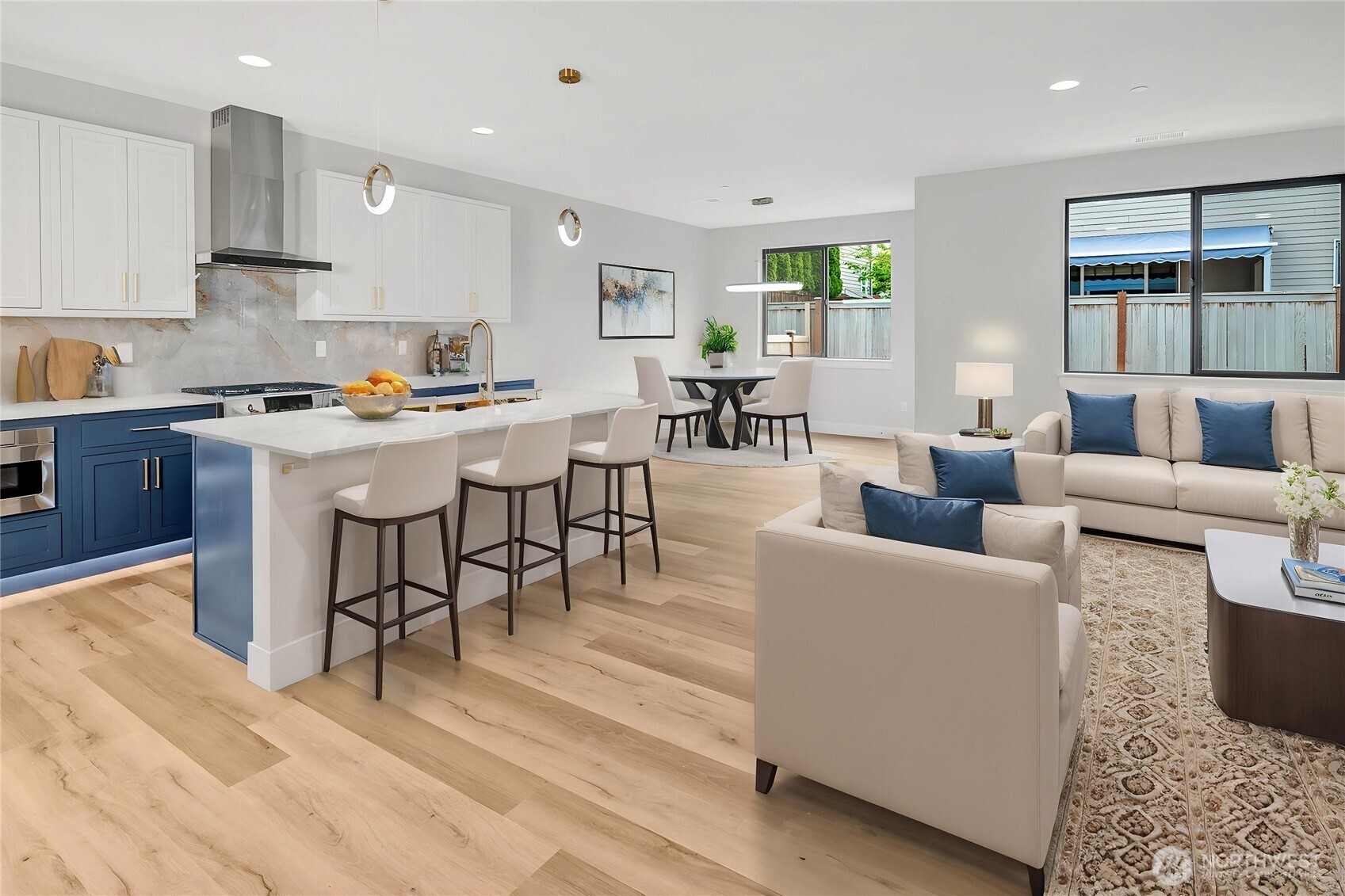 Open concept floor plan (Photos from lot 9B, digitally staged)