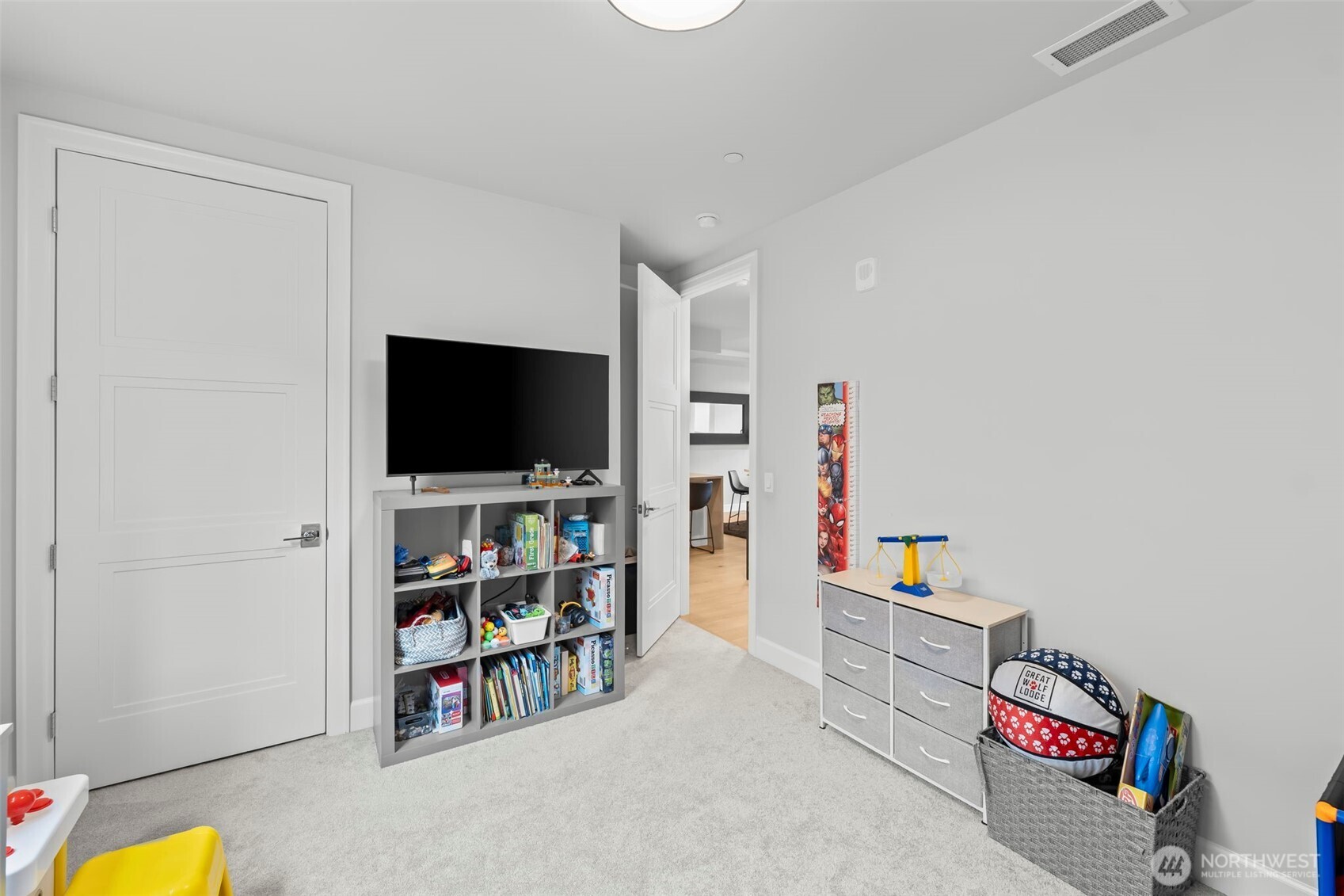 2nd bedroom has a small walk-in closet and EZ access to the main bath.
