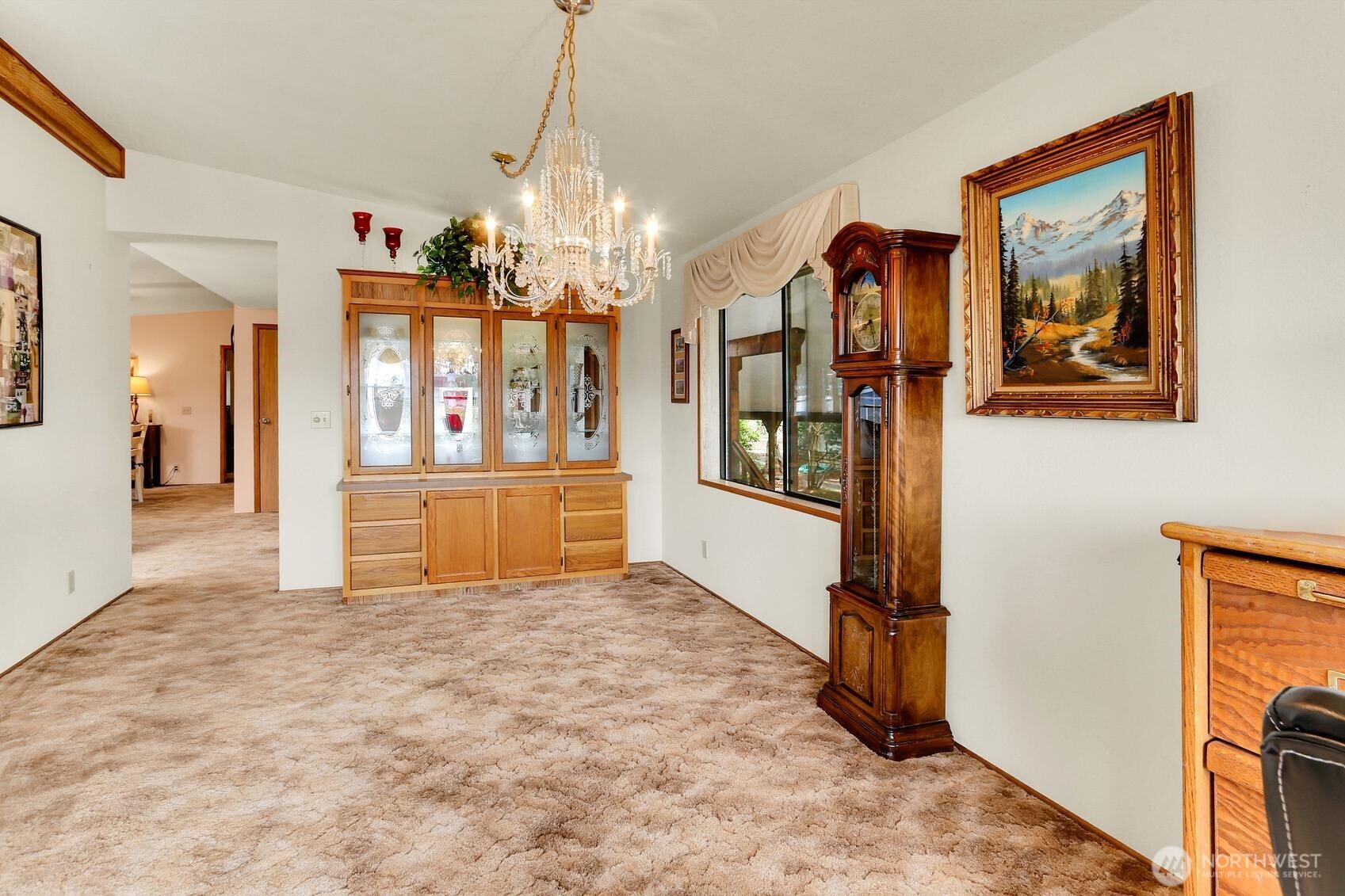 Formal Dining Area with a Built-in-Hutch!