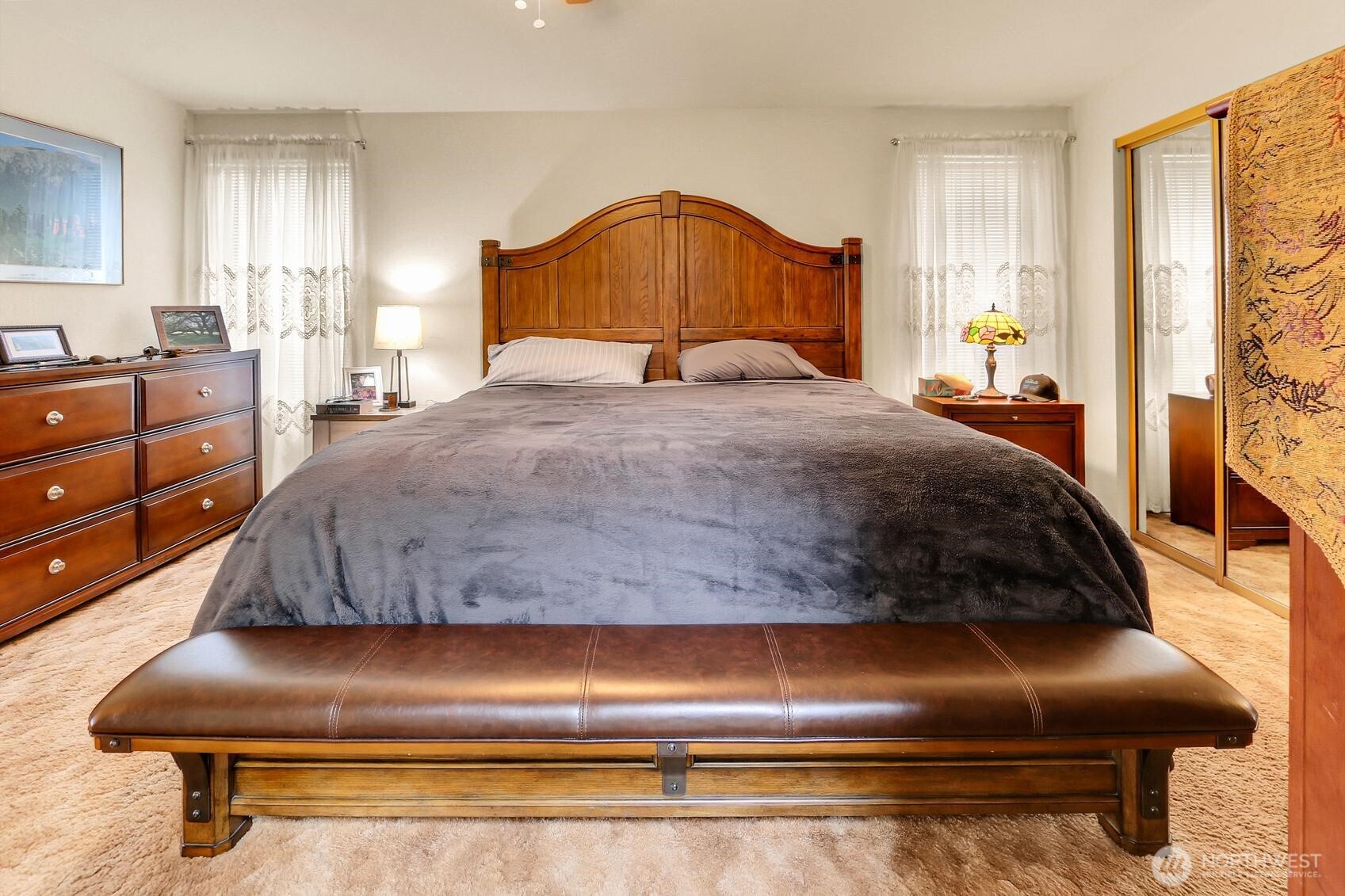 Spacious Primary Bedroom with Ceiling Fan!