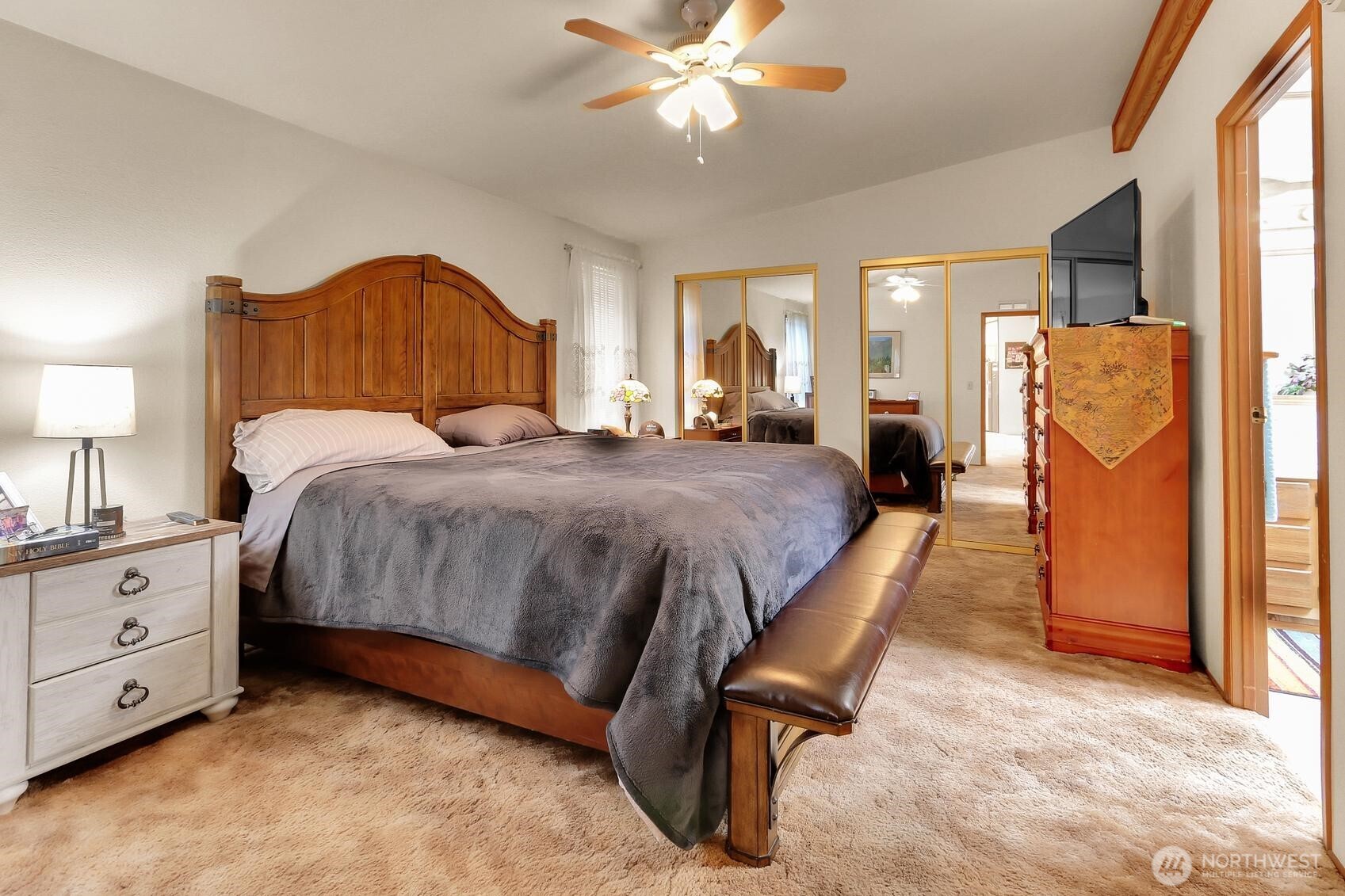 Primary Bedroom with Large Closet.