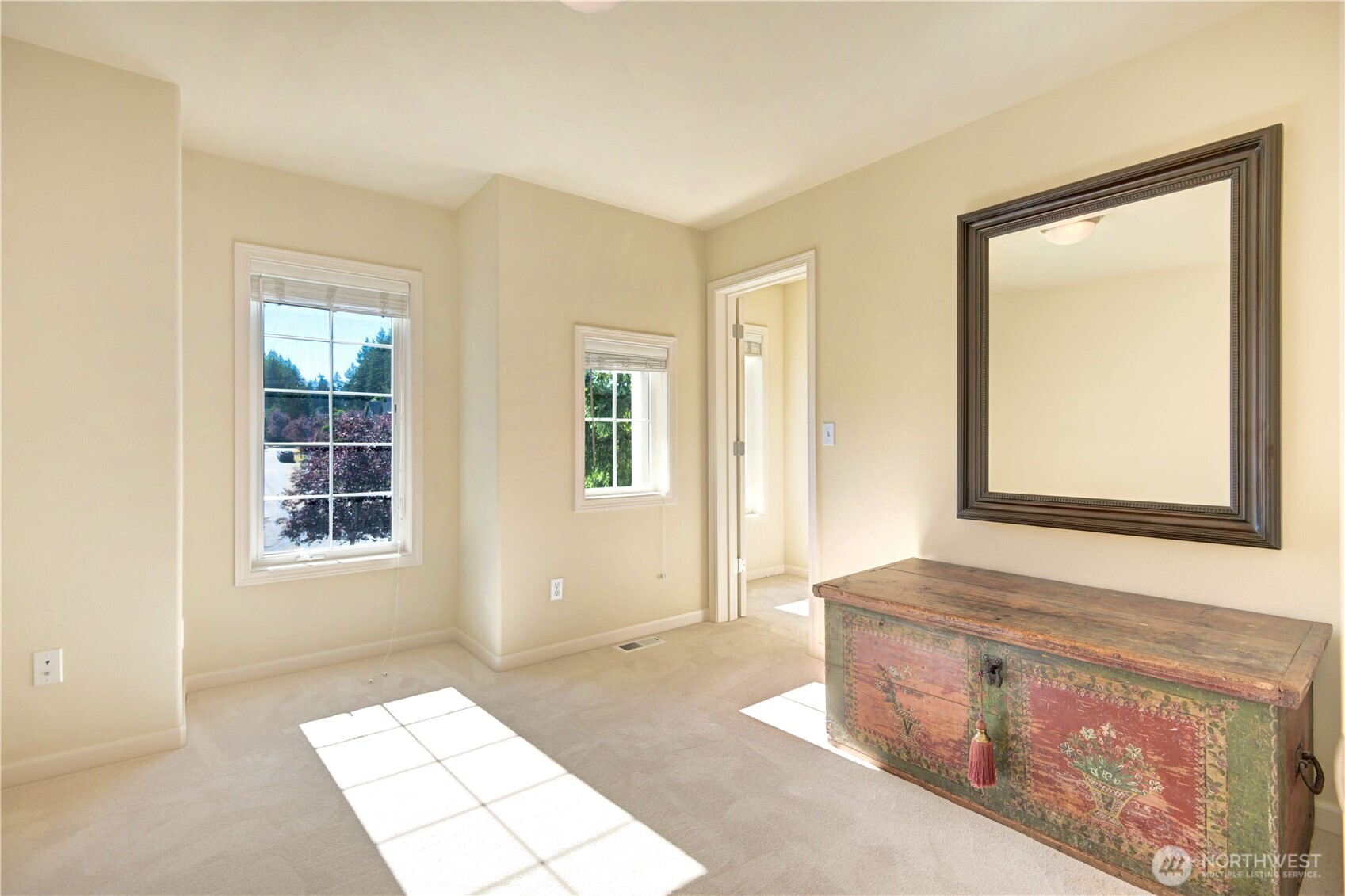 Second guess bedroom upper floor with walk-in closet.