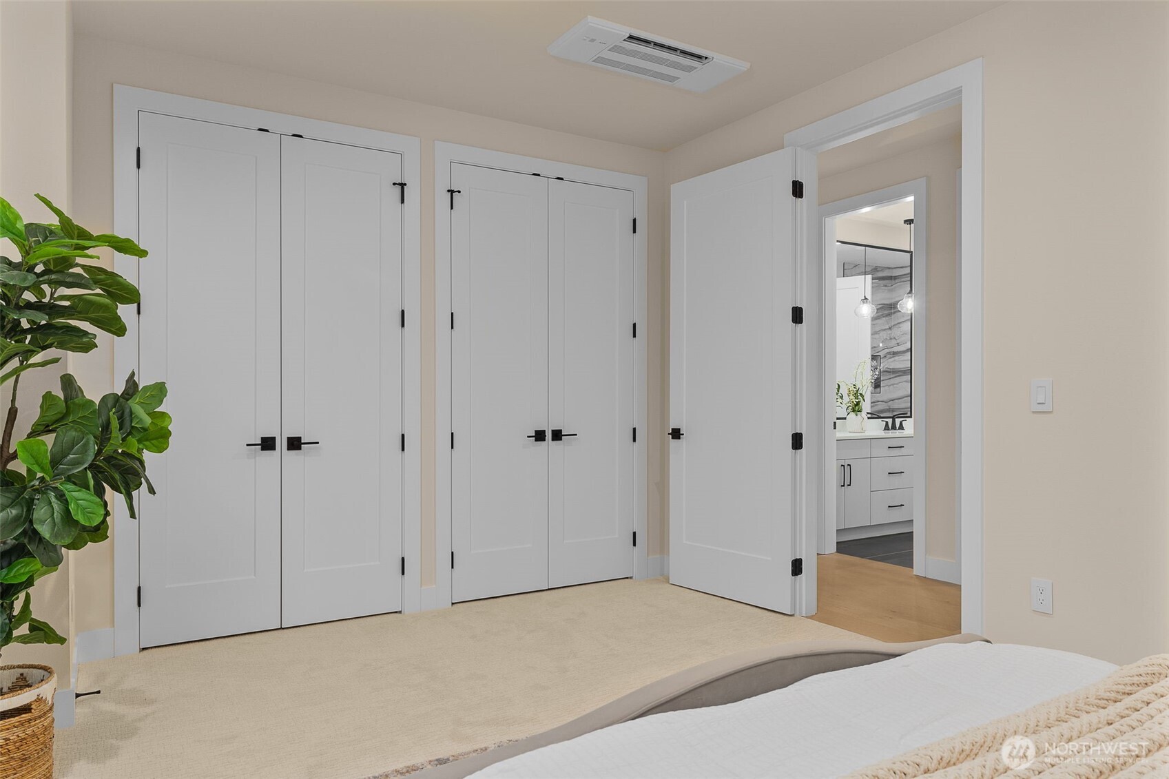 Secondary bedrooms are large and have ample closet space