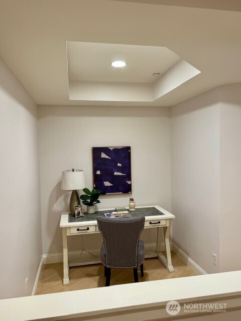 The den/office is located off of the entry.