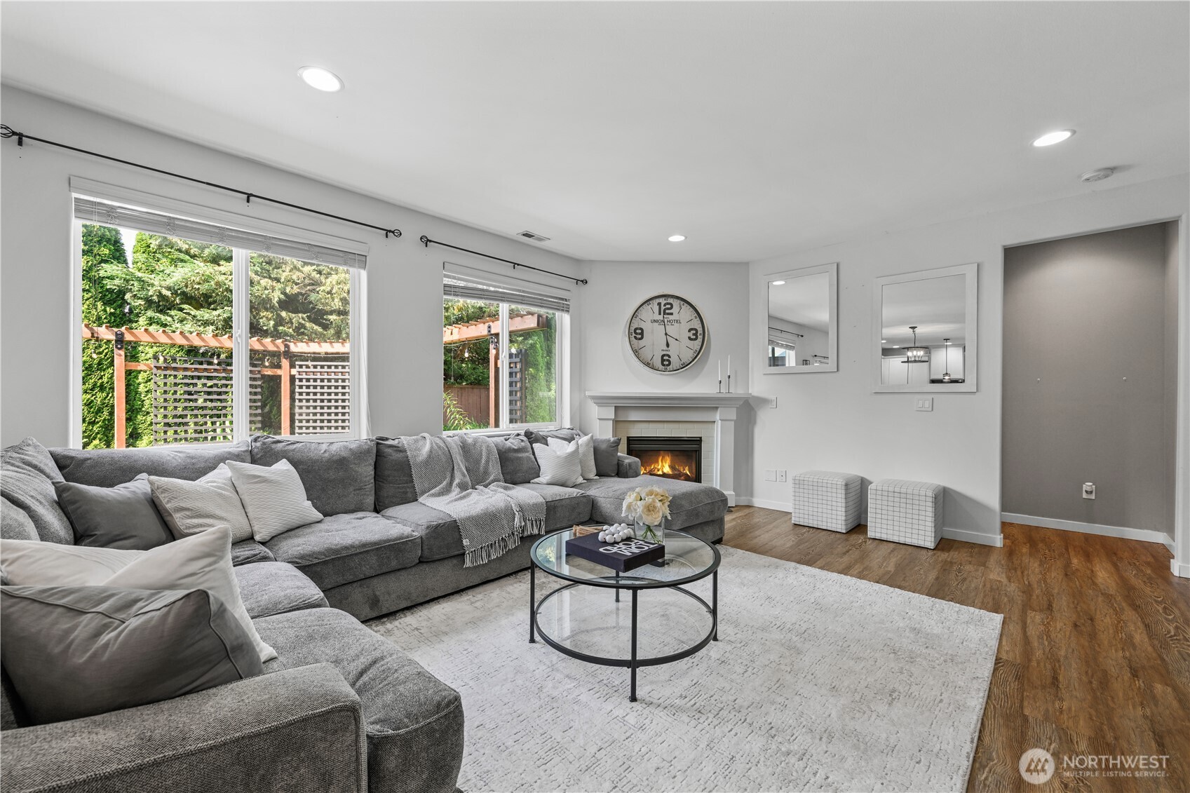 Open & bright family room