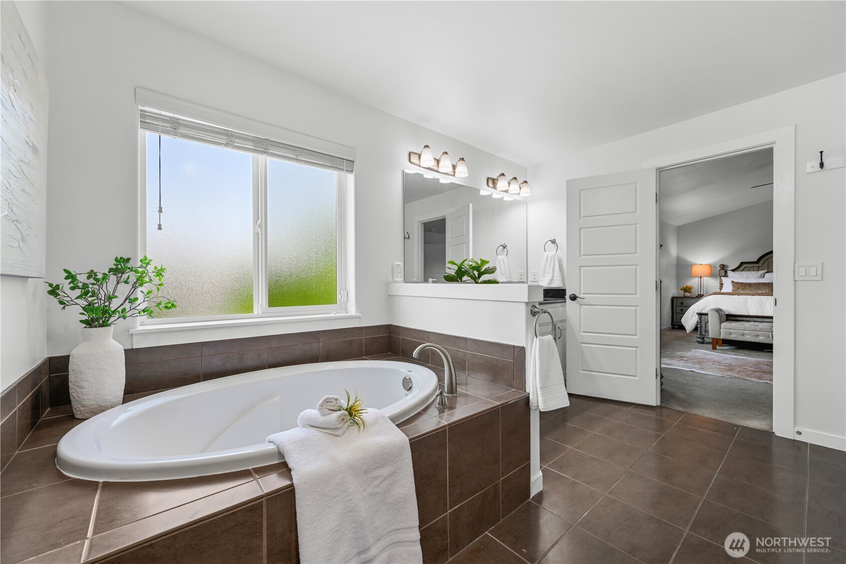 Large soaking tub