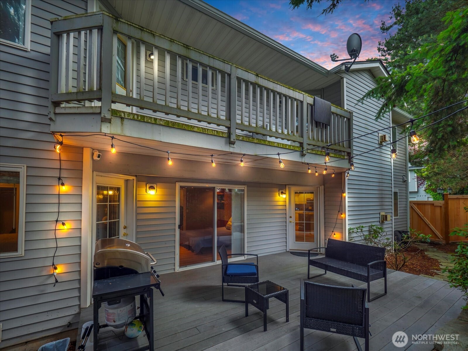 Deck for grilling and relaxing.