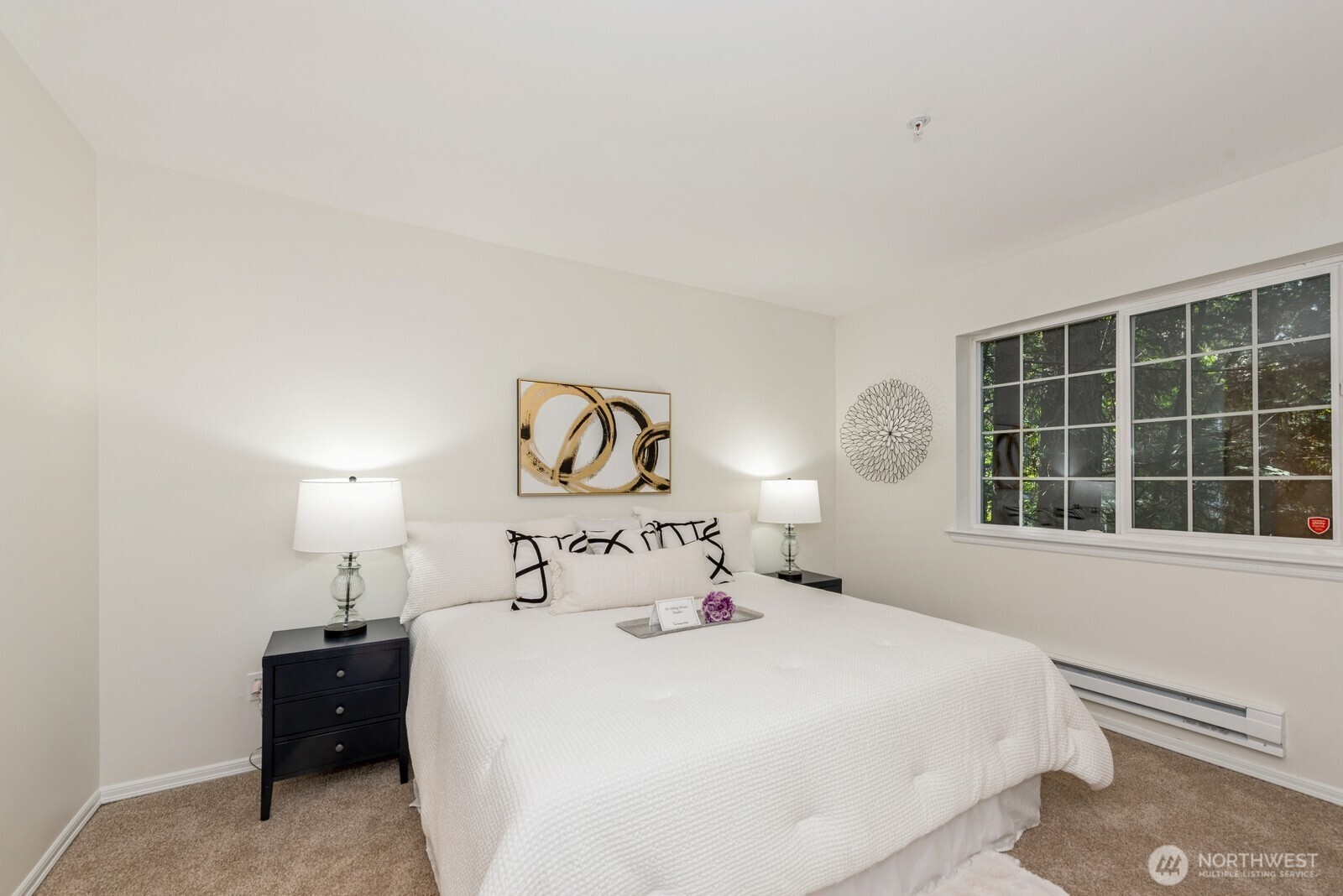 Primary suite that can easily fit king size bed.