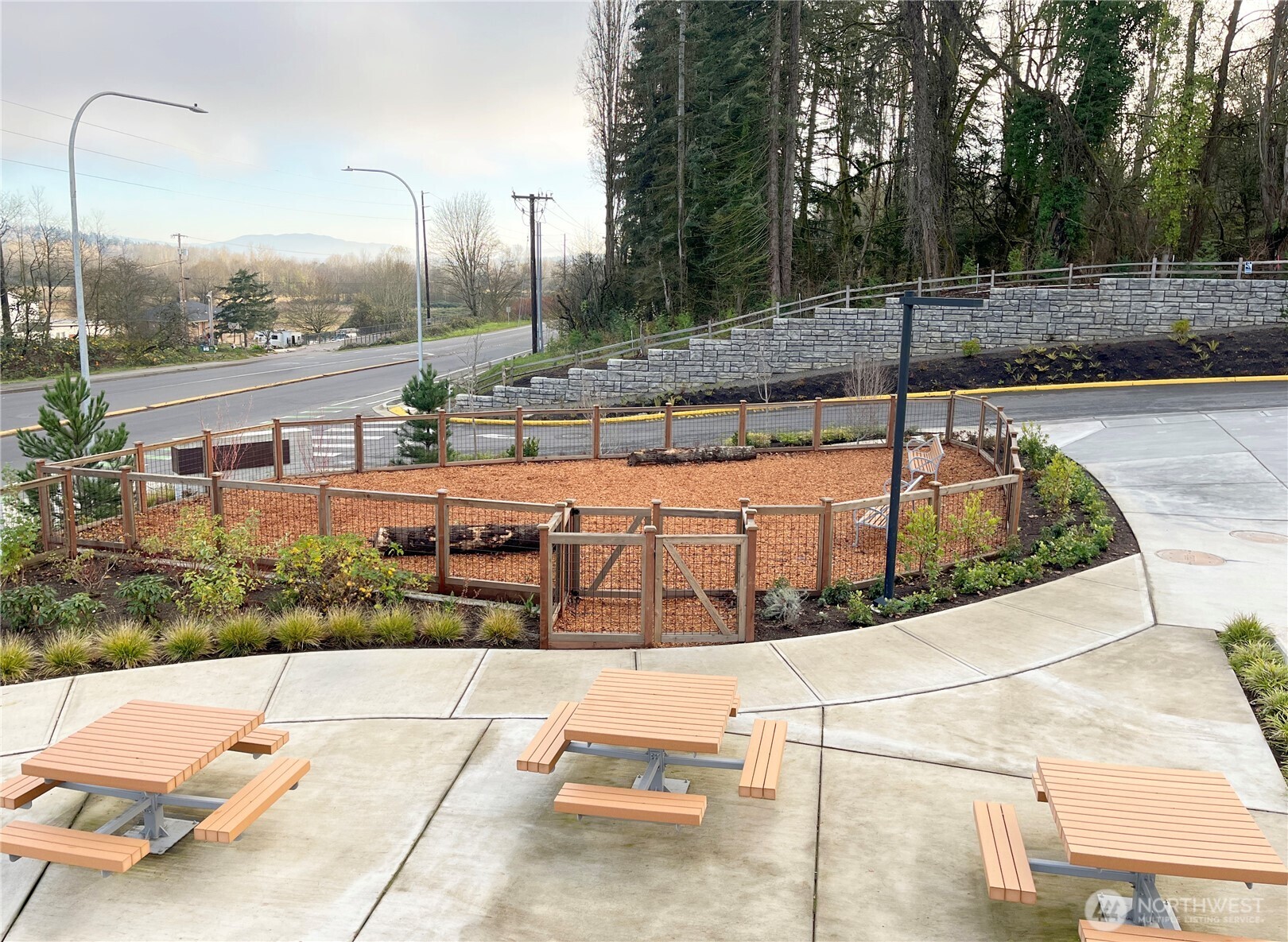 Table and benches.
