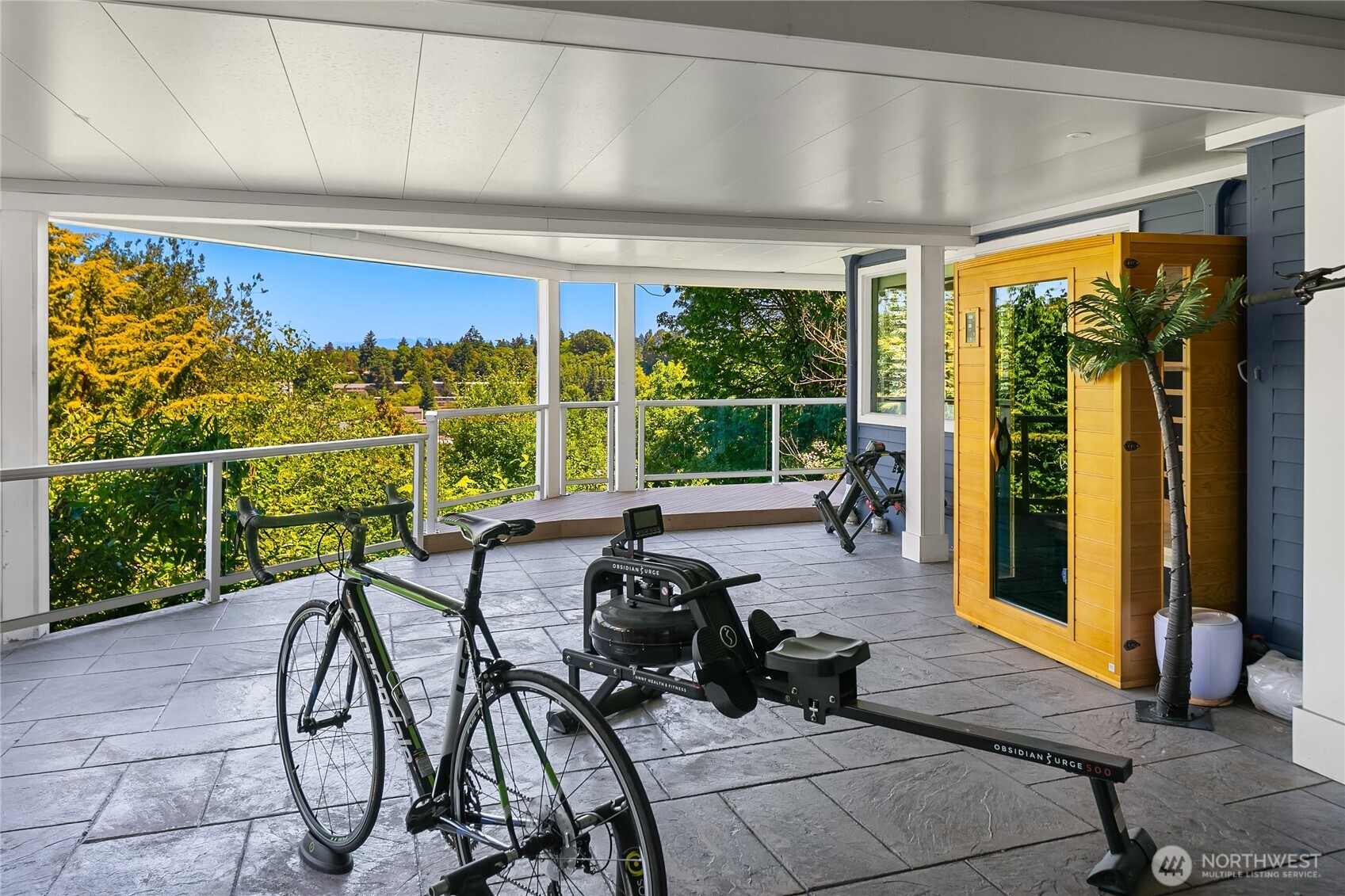Oversized lower deck for play, entertainment and relaxation all year long. Built-in heater and plumbed for a hot tub.