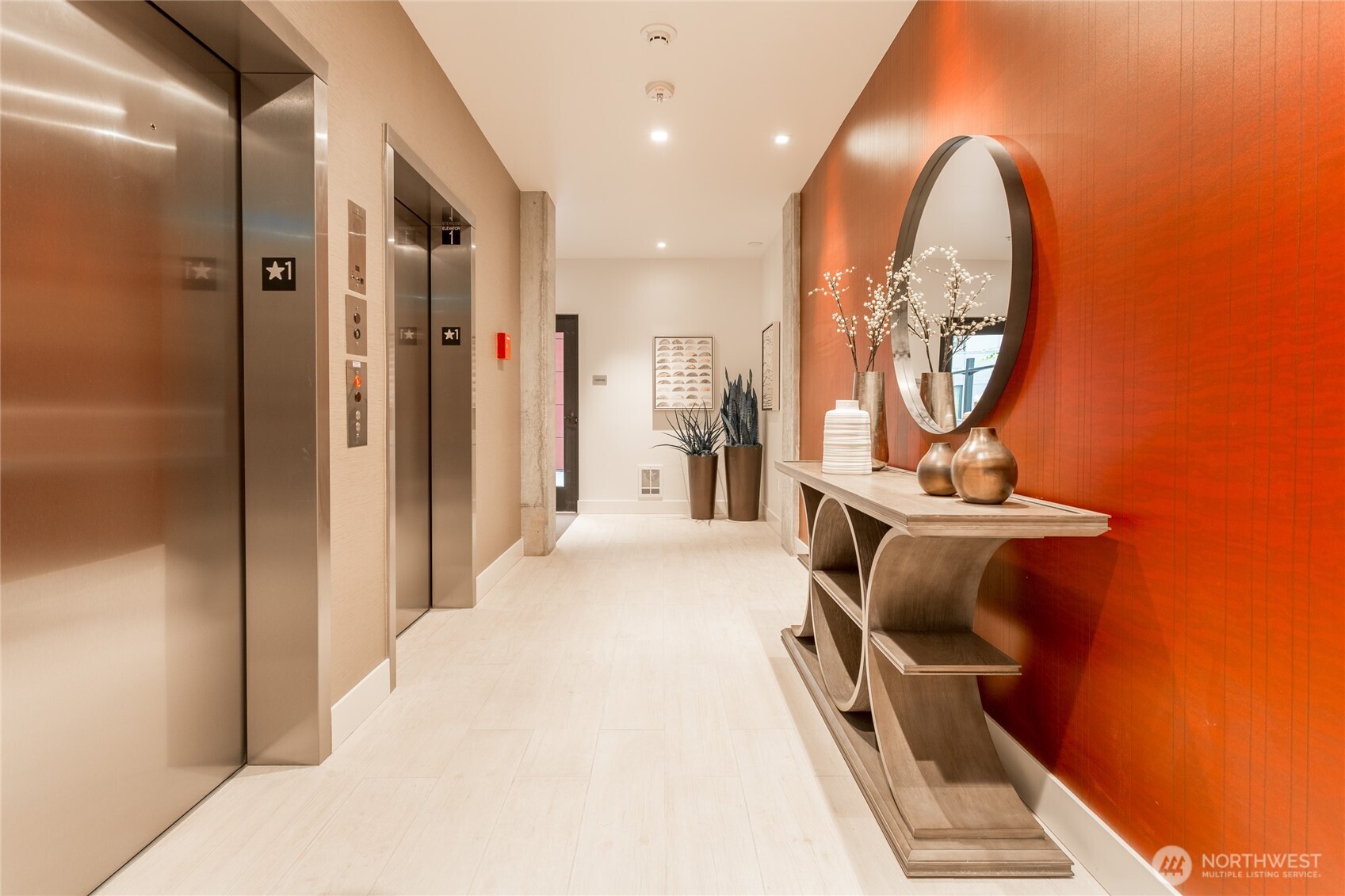 First floor elevator lobby