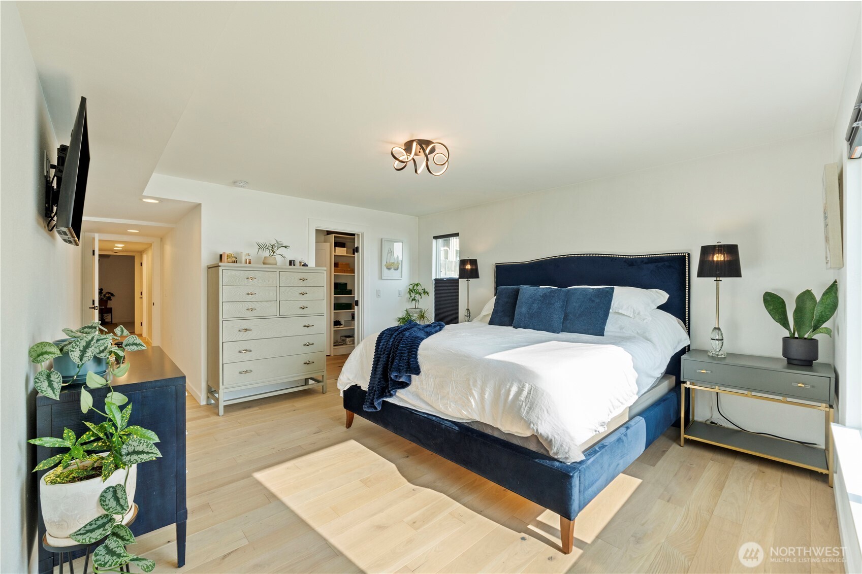 Tons of natural light in the primary bedroom
