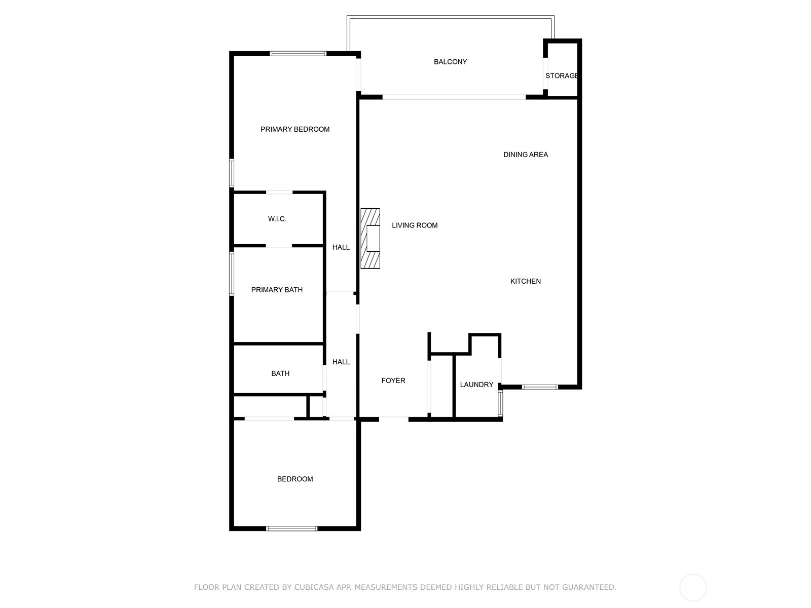 Floor plan of the condo