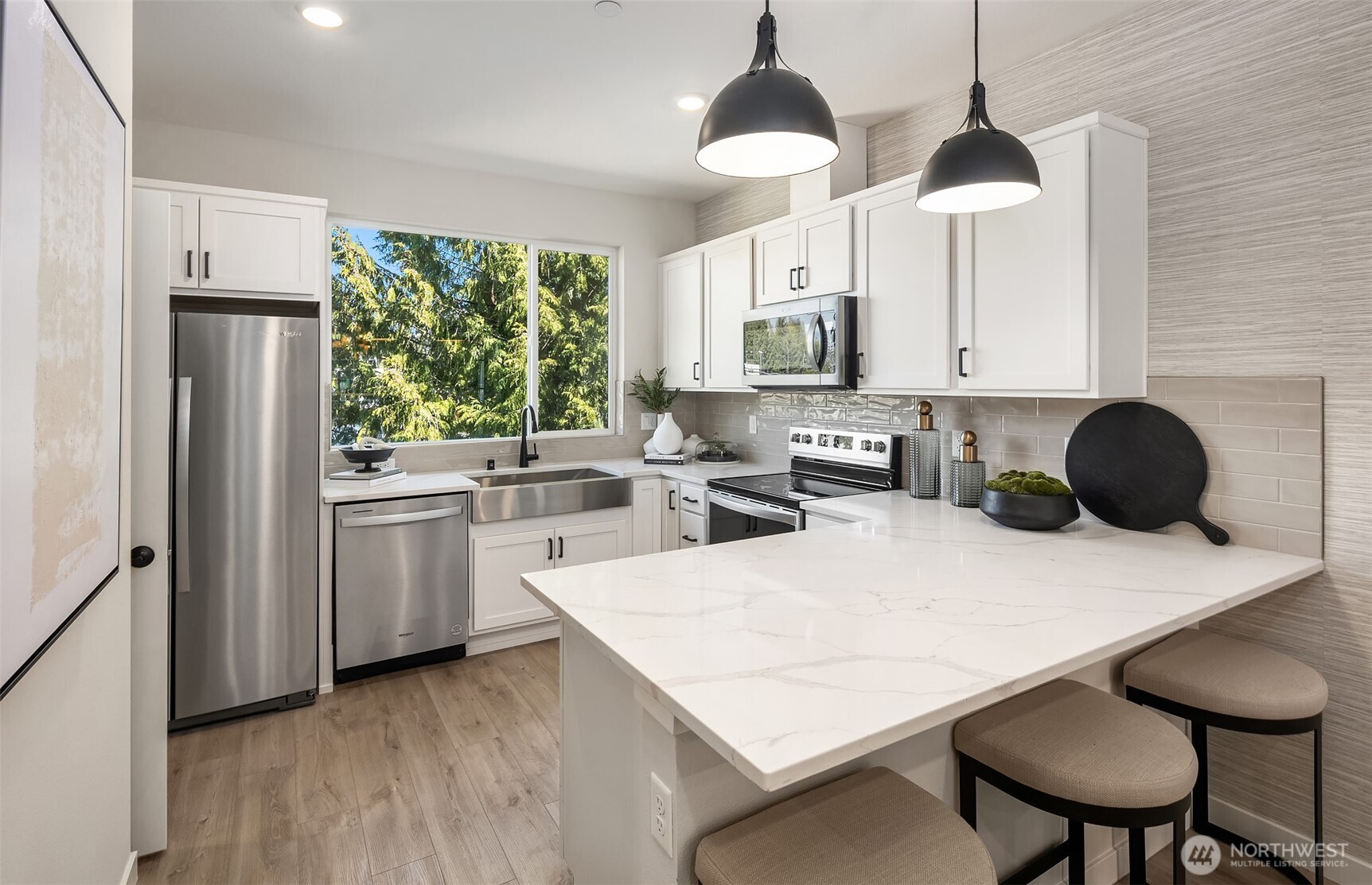 Photos are of a furnished similar floorplan