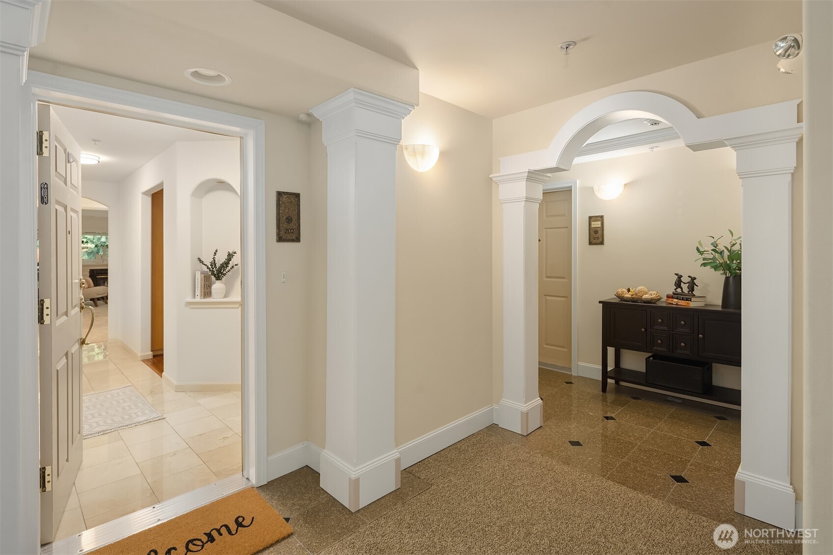 Unit front door from hall