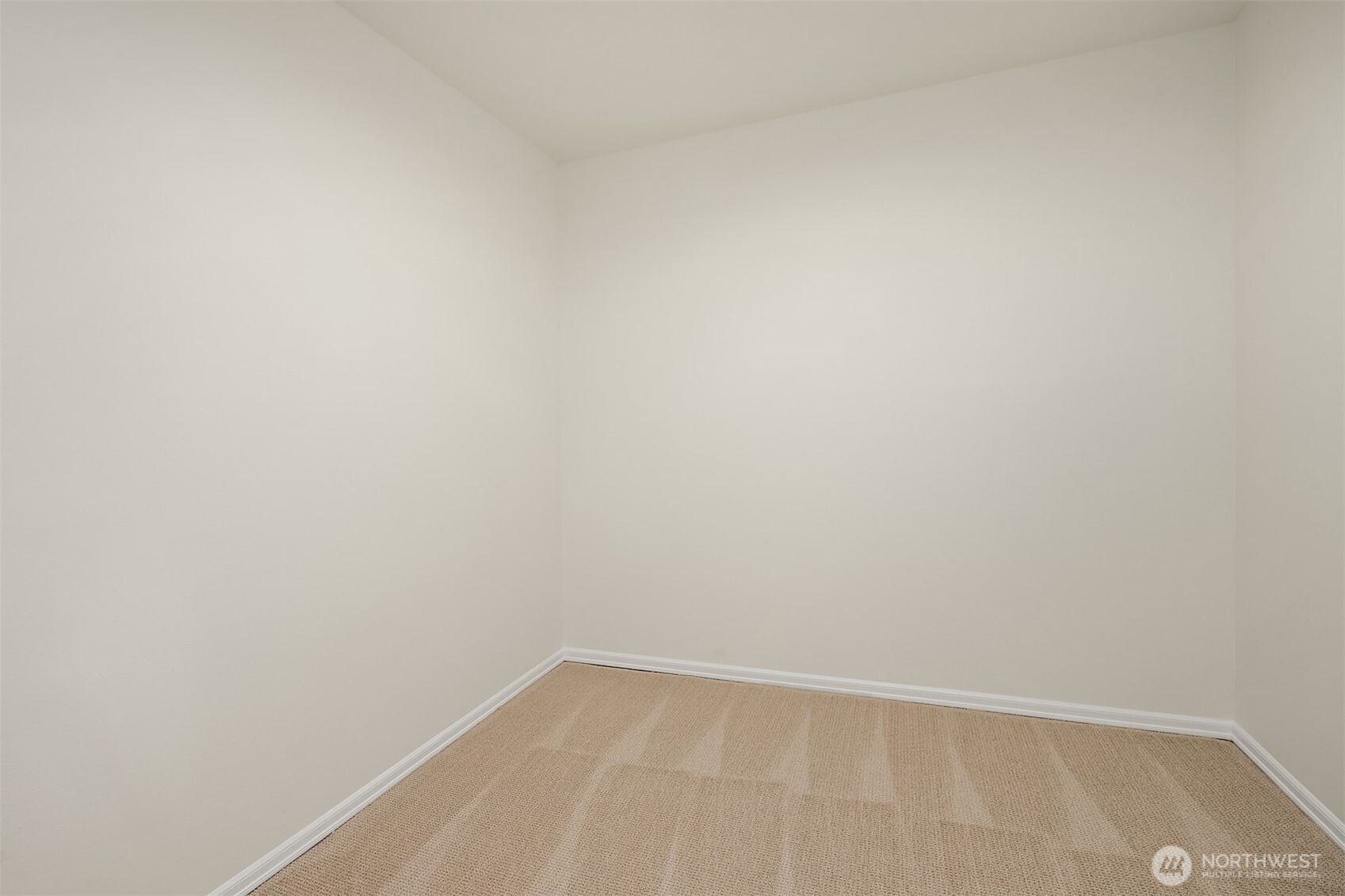 Large walk in closet is ready for your new custom closet.