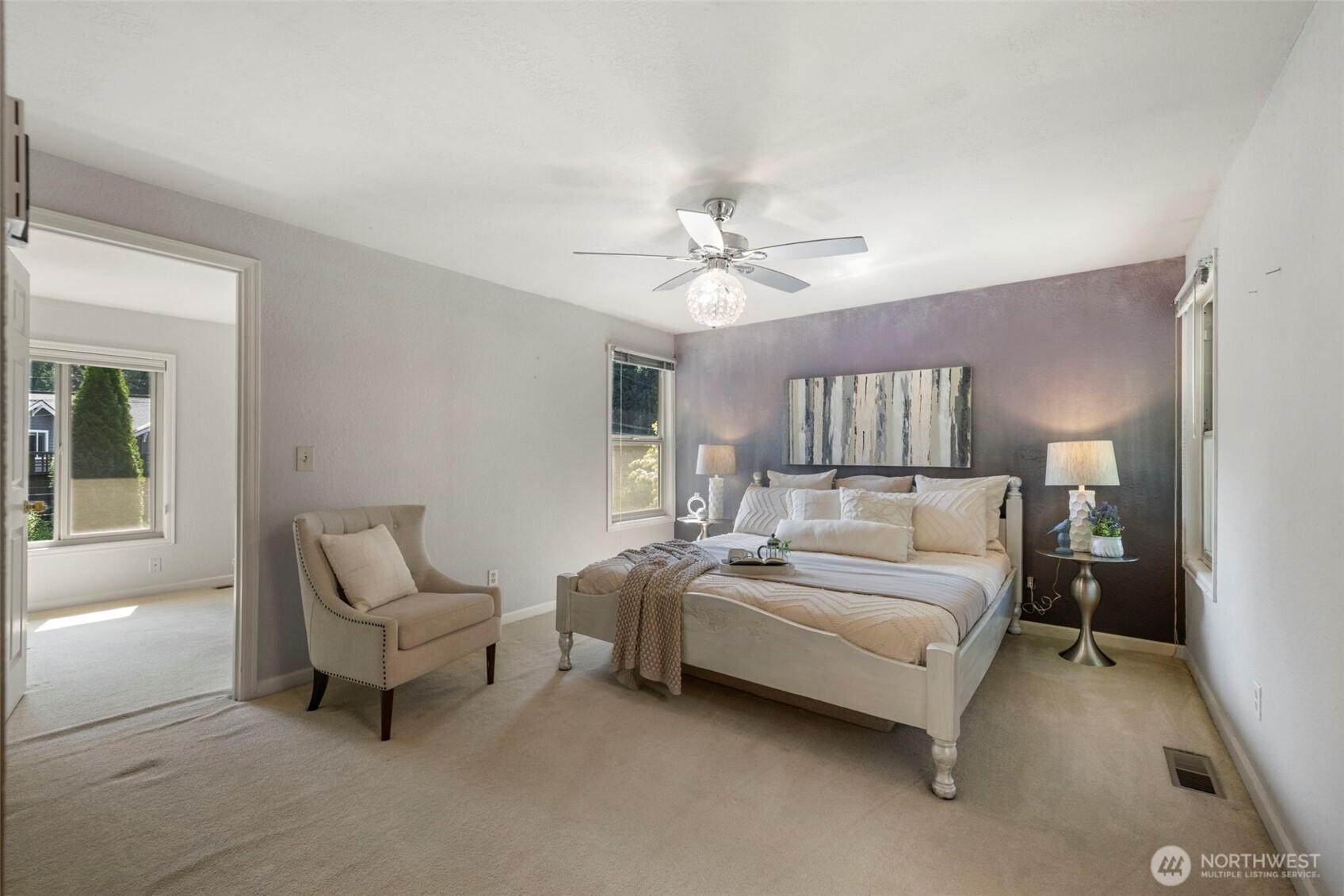 Large Primary Bedroom fits a California King!