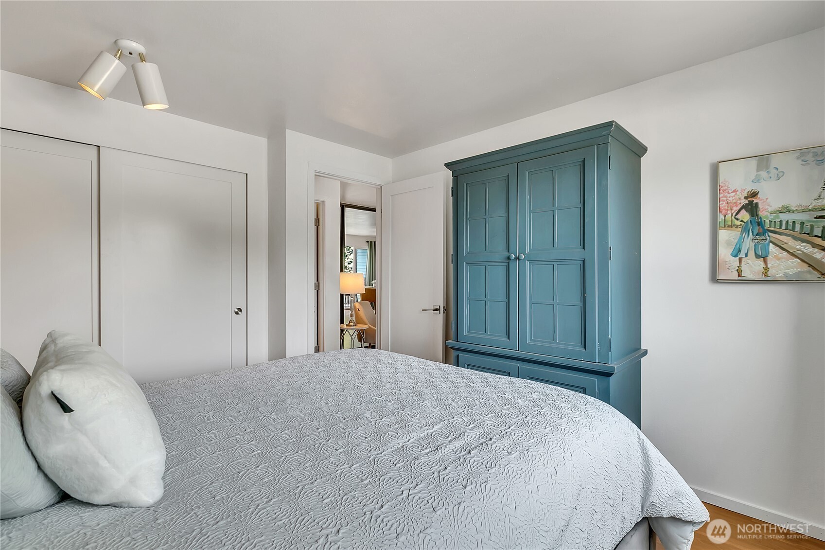Bedroom is cozy and delightful