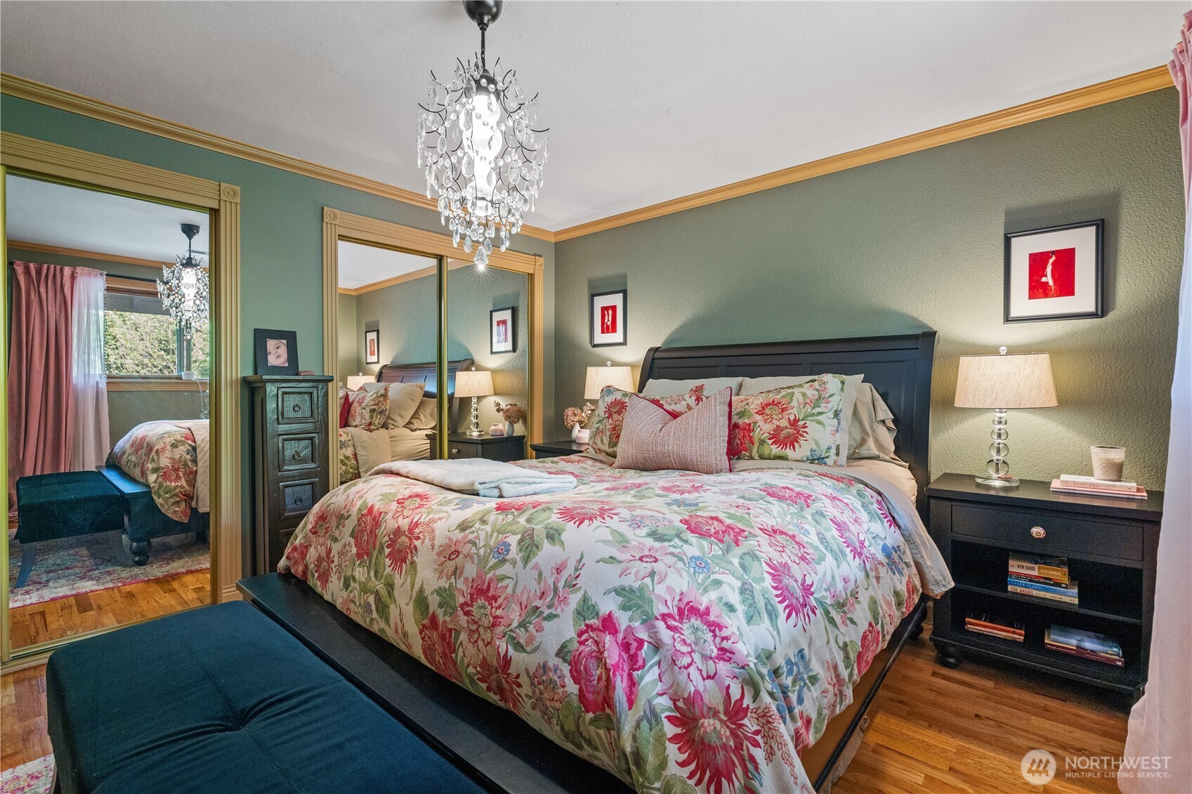 Up the stairs your primary bedroom with double closet and window over-looking back yard!