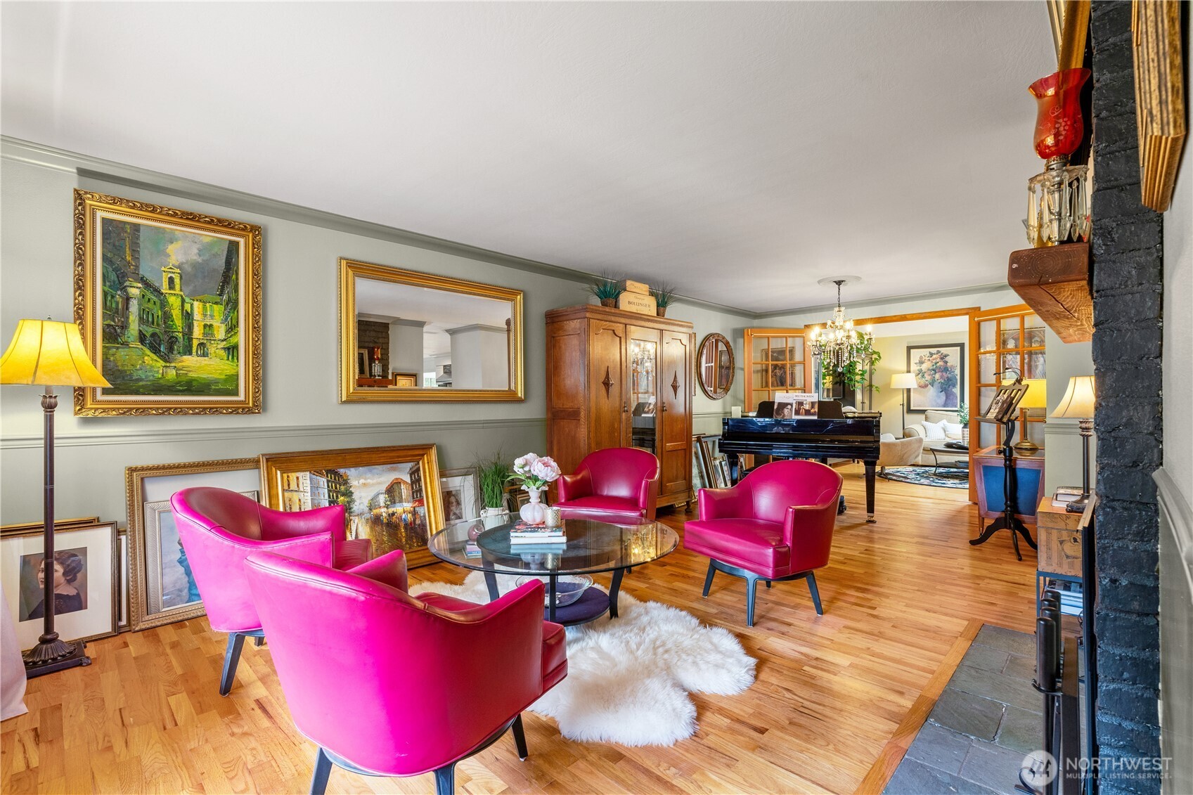 Family room/sitting room in front left of house