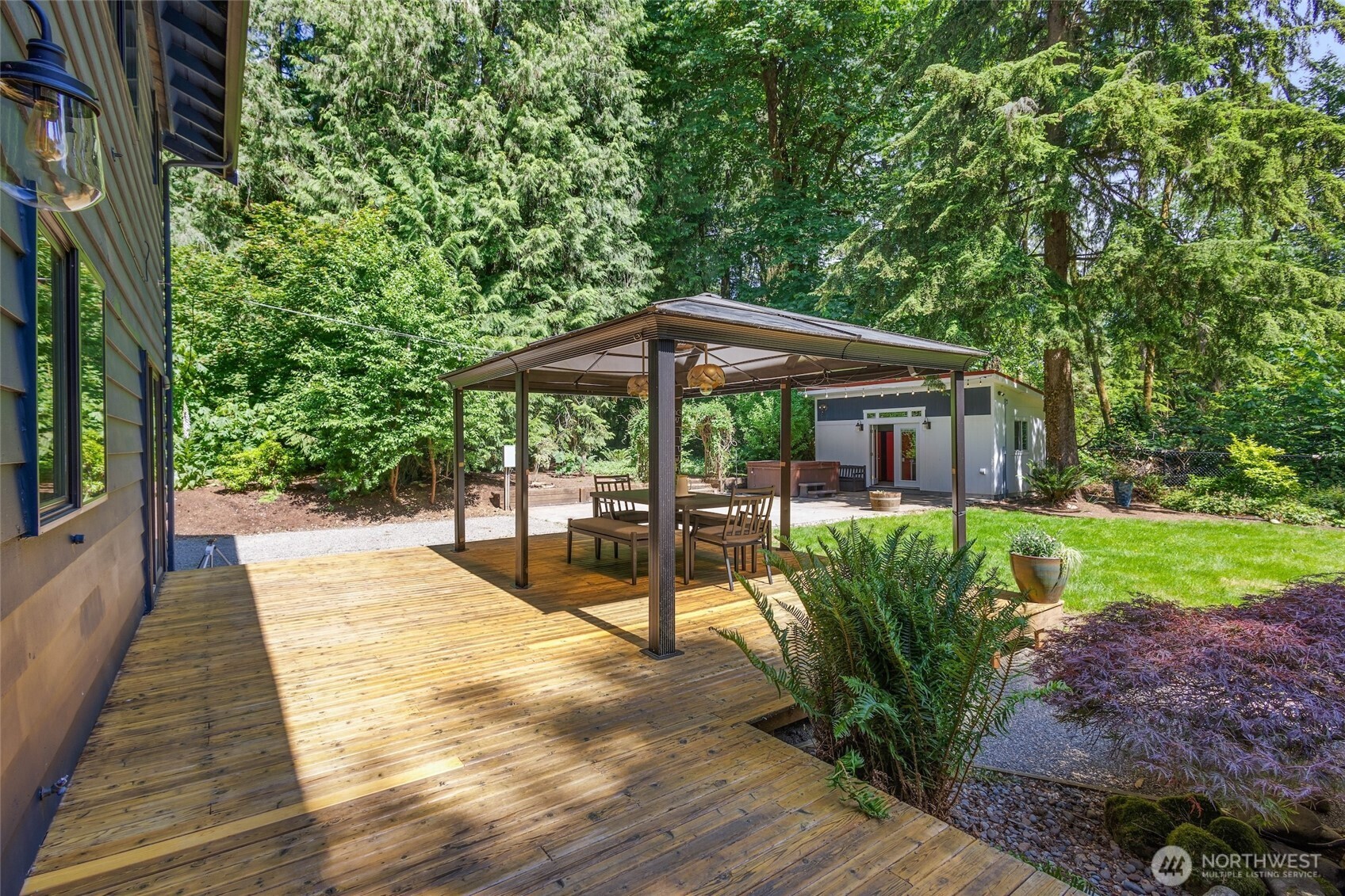 The deck with Gazebo was added in 2020 for enhanced outdoor living.