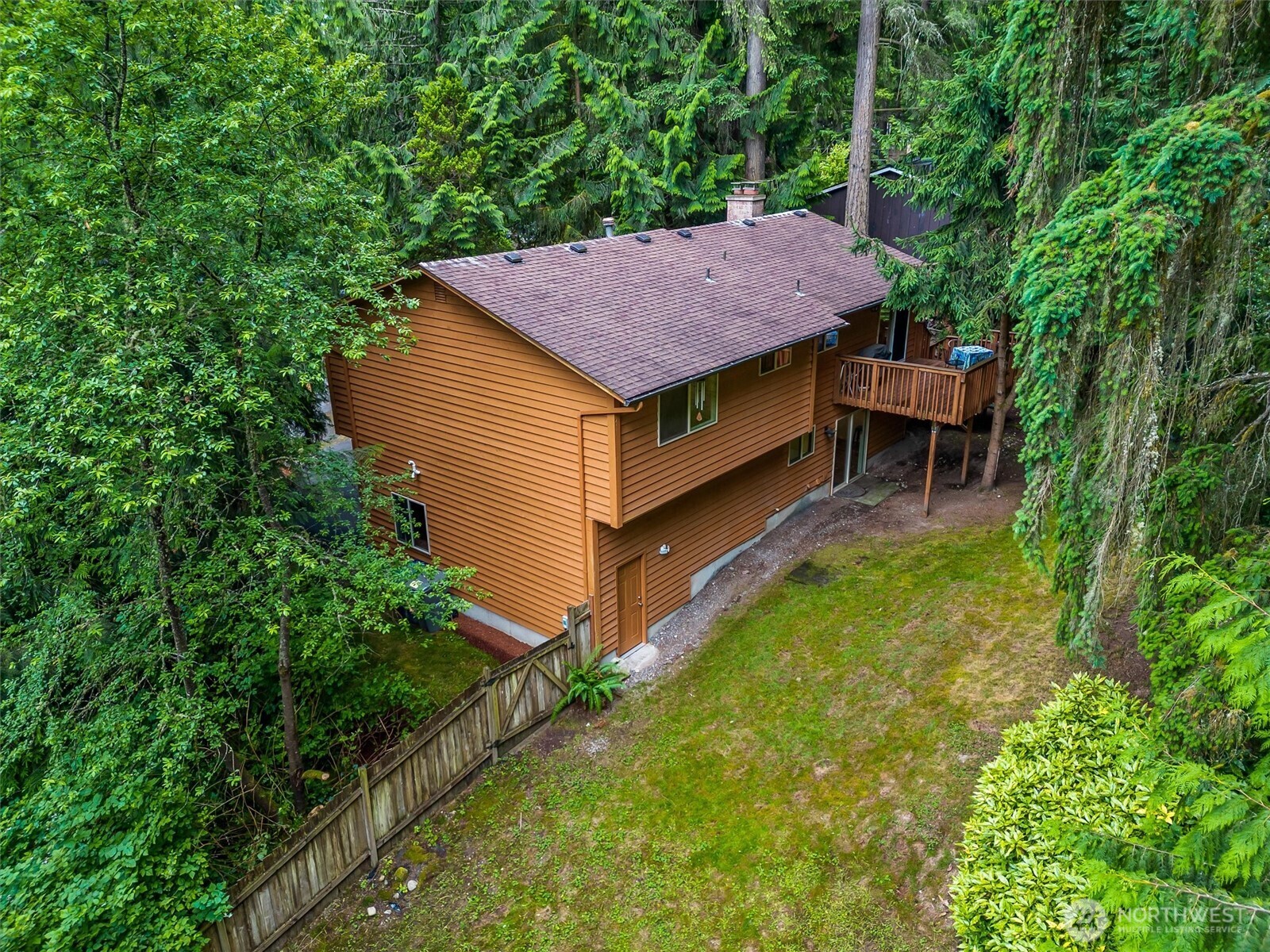 Back of home & yard