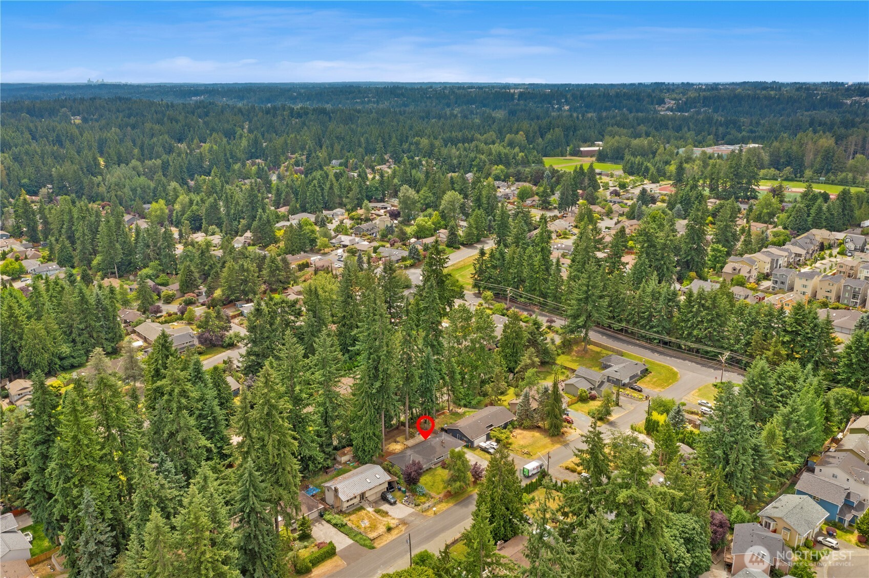 Tucked into a quiet residential Mill Creek street